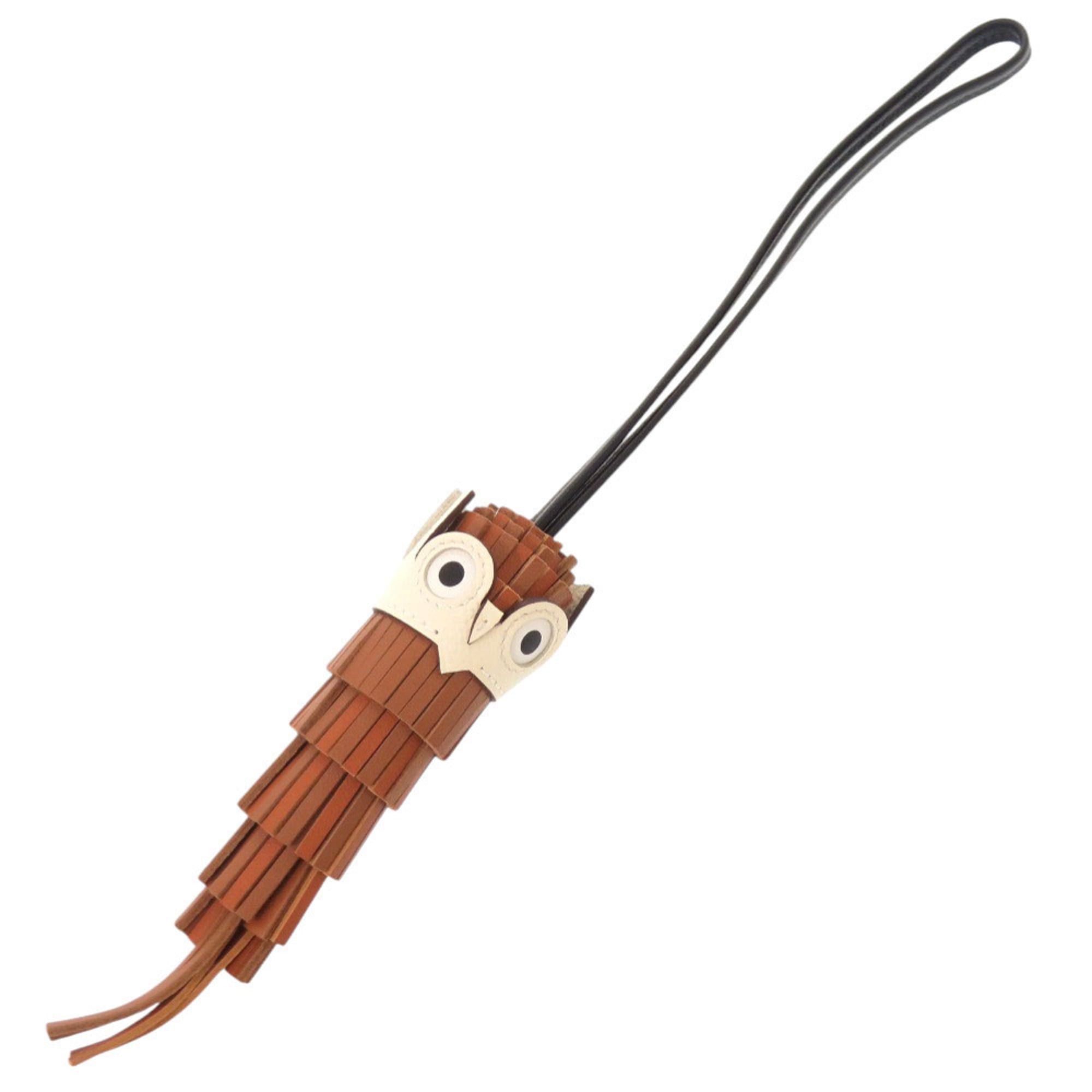 Hermes Unused Hermes Chouette Owl Agneau Milo Veau Swift Pain d'Épice Black Nata W Stamp (2024 production) Accessory Bag Charm 1612 HERMES Size ONE SIZE - 1 Thumbnail