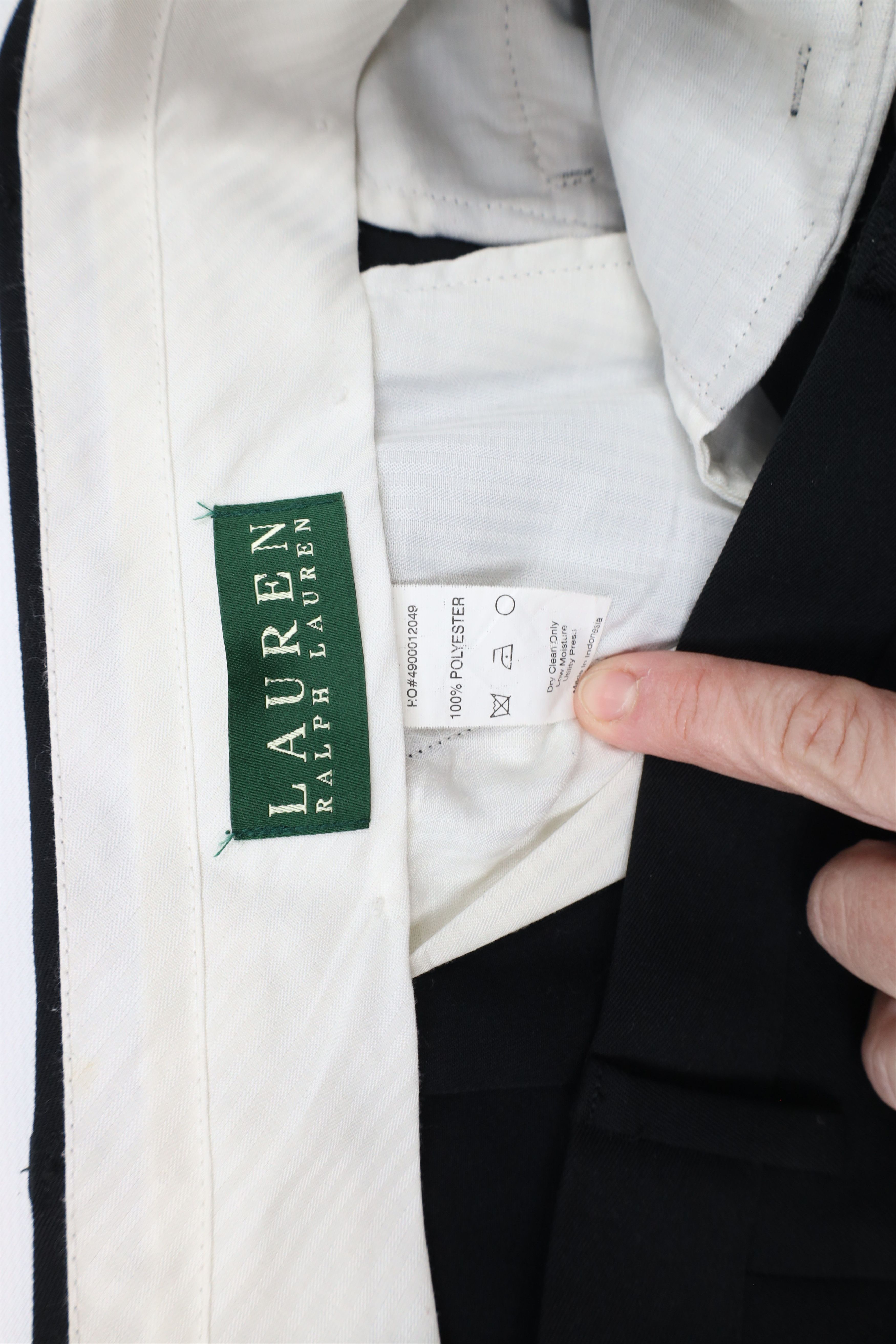 Ralph Lauren × Vintage Vintage Ralph Lauren Wide Leg Chino Pants Trousers Black Size US 34 / EU 50 - 9 Thumbnail