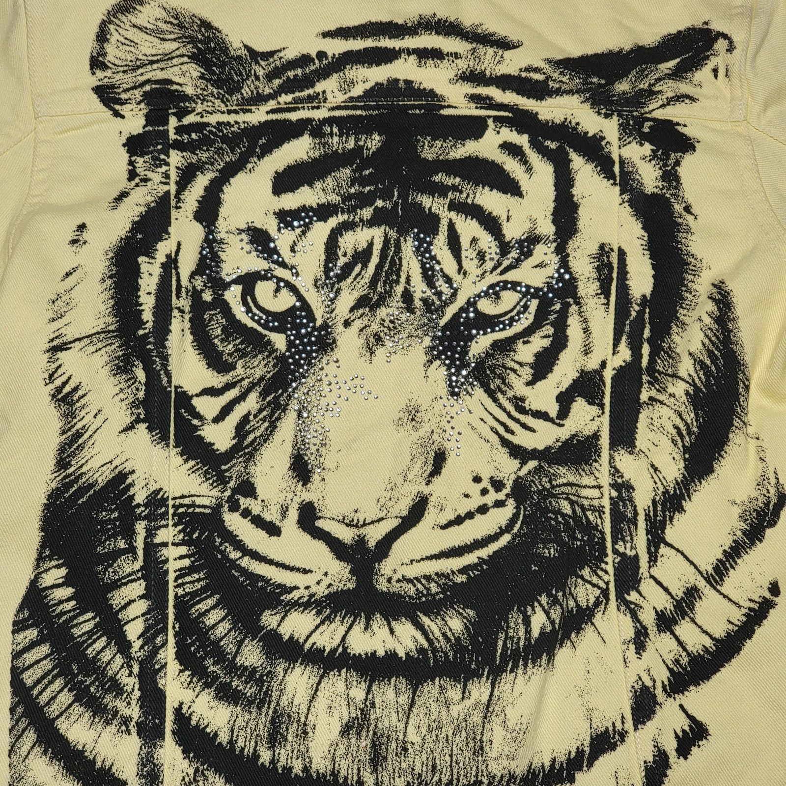 Other Che-Bella Demin Button Jacket w/ Bling Tiger on Back - Small Size S / US 4 / IT 40 - 2 Thumbnail