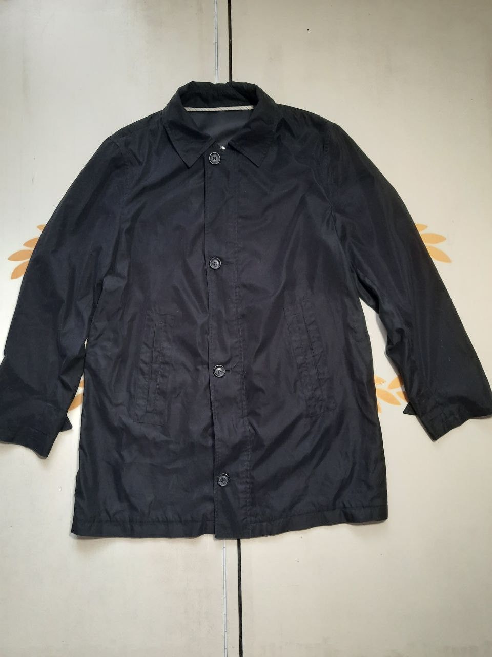 image of Canali Ing Loro Piana Rain System Jacket in Black, Men's (Size Large)