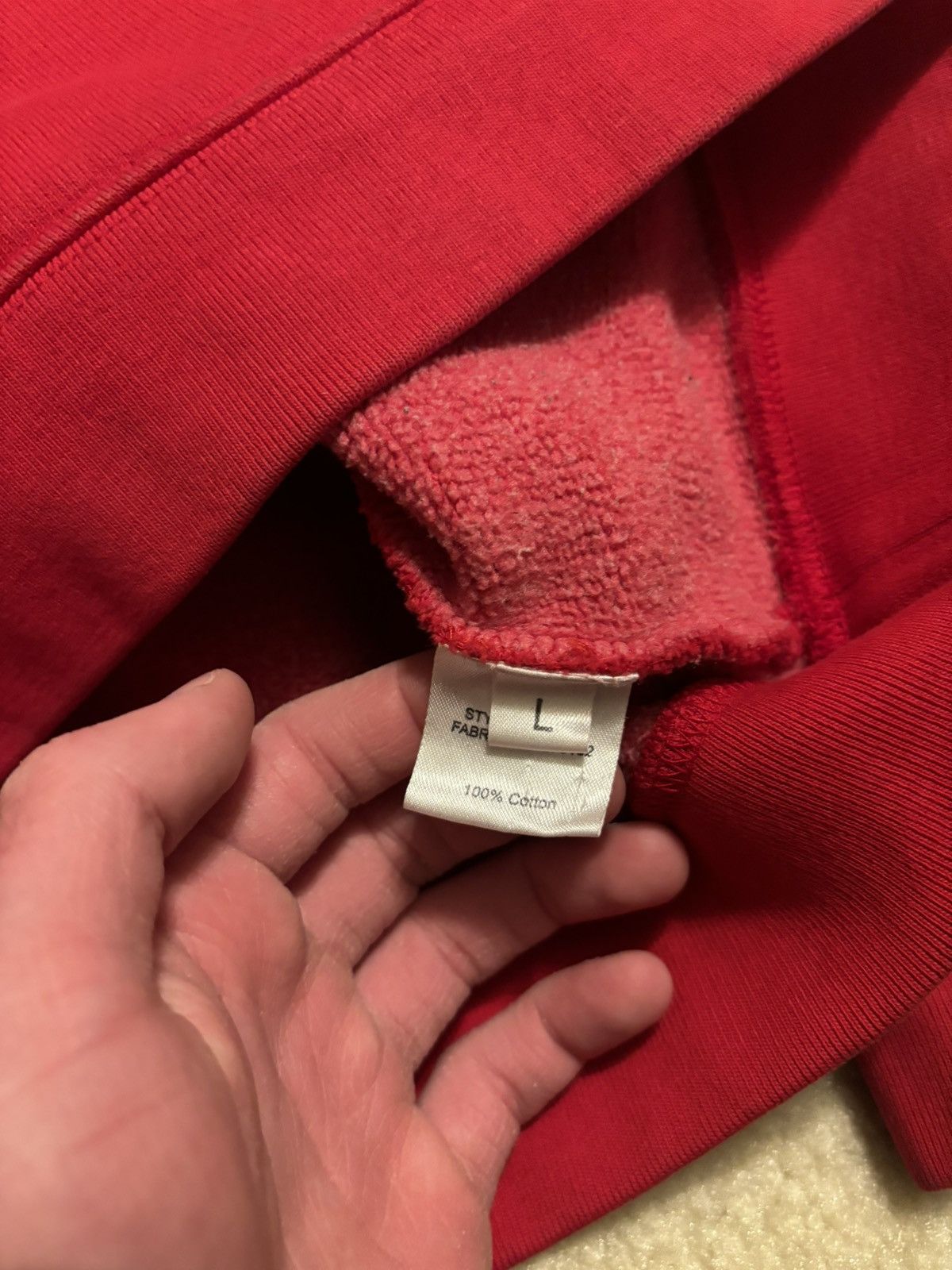 Raf Simons Raf Simons Double Hem Pullover Crewneck Sweater Red Size US L / EU 52-54 / 3 - 4 Thumbnail