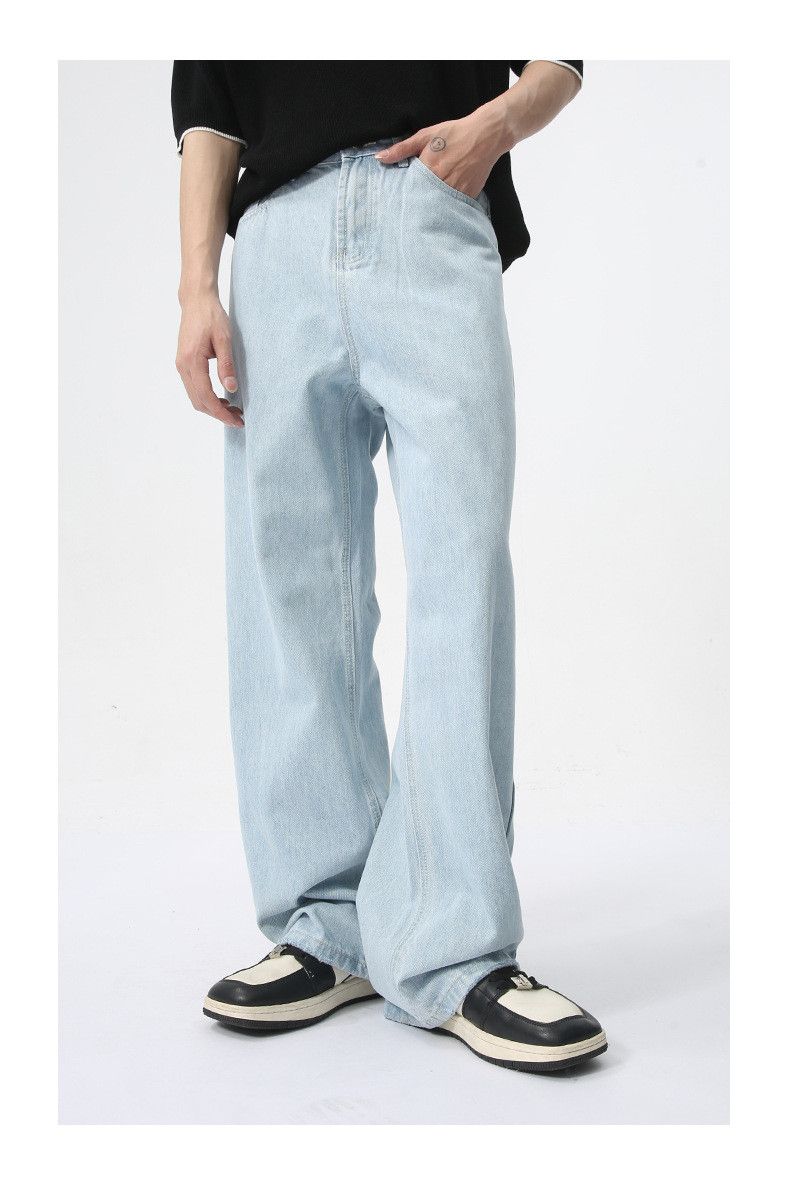 Japanese Brand × Jean Light-colored simple straight-leg loose casual jeans Size US 33 - 2 Thumbnail