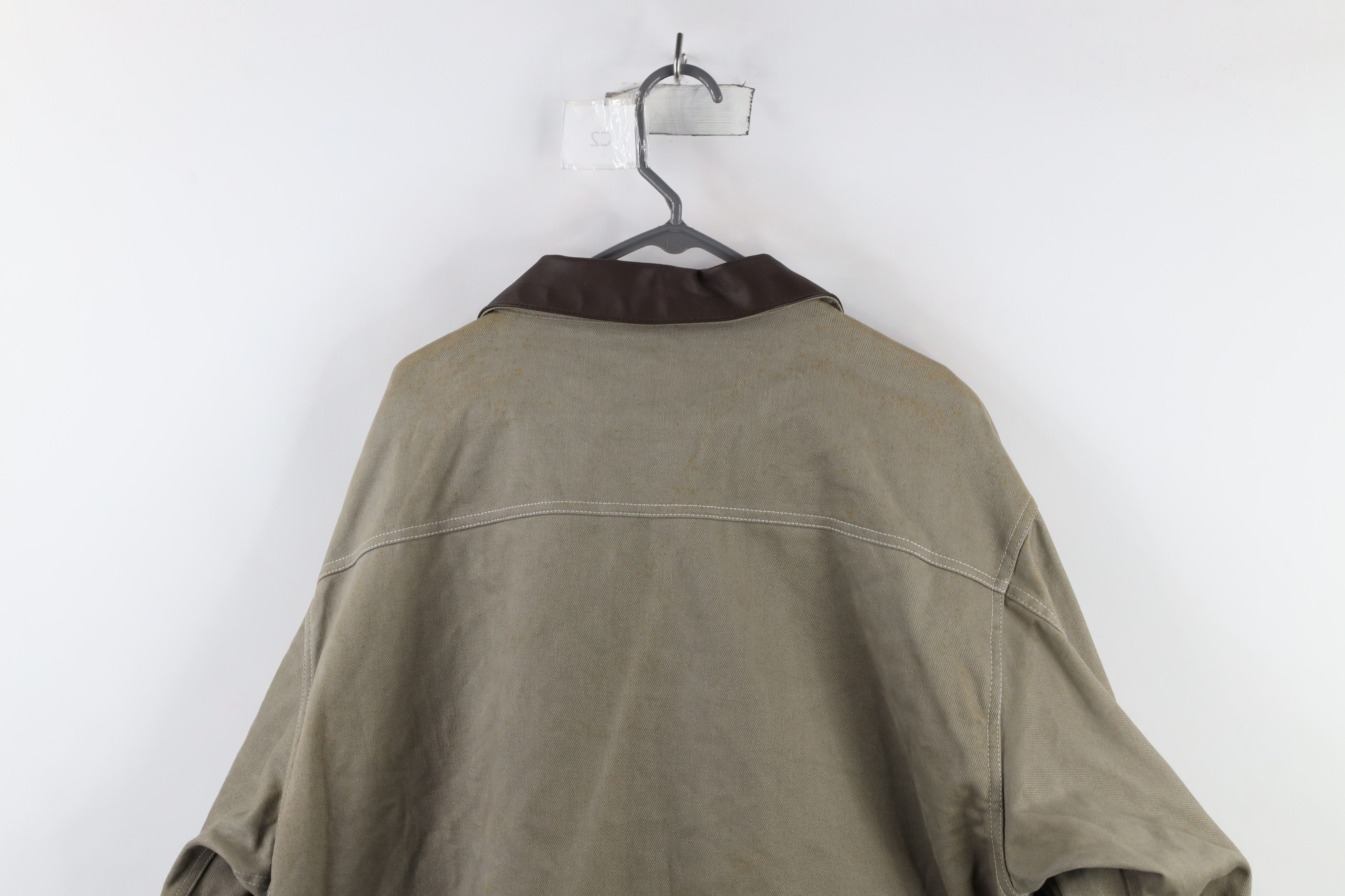 Marlboro × Vintage Vintage 90s Marlboro Leather Collar Lined Trucker Jacket Size US XL / EU 56 / 4 - 16 Thumbnail