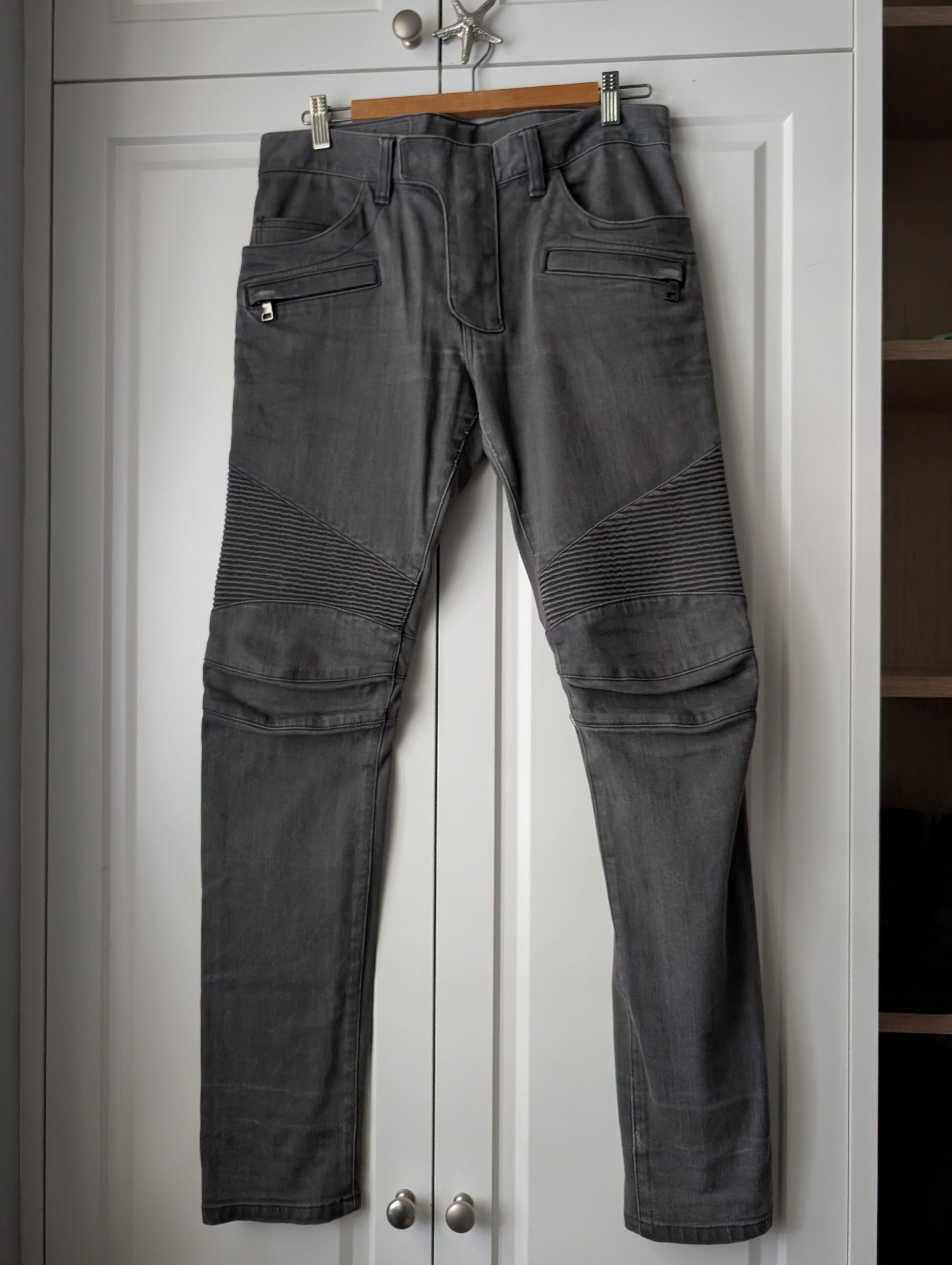Balmain FW11 Made In Japan Balmain Moto Biker Denim Size US 30 / EU 46 - 1 Thumbnail