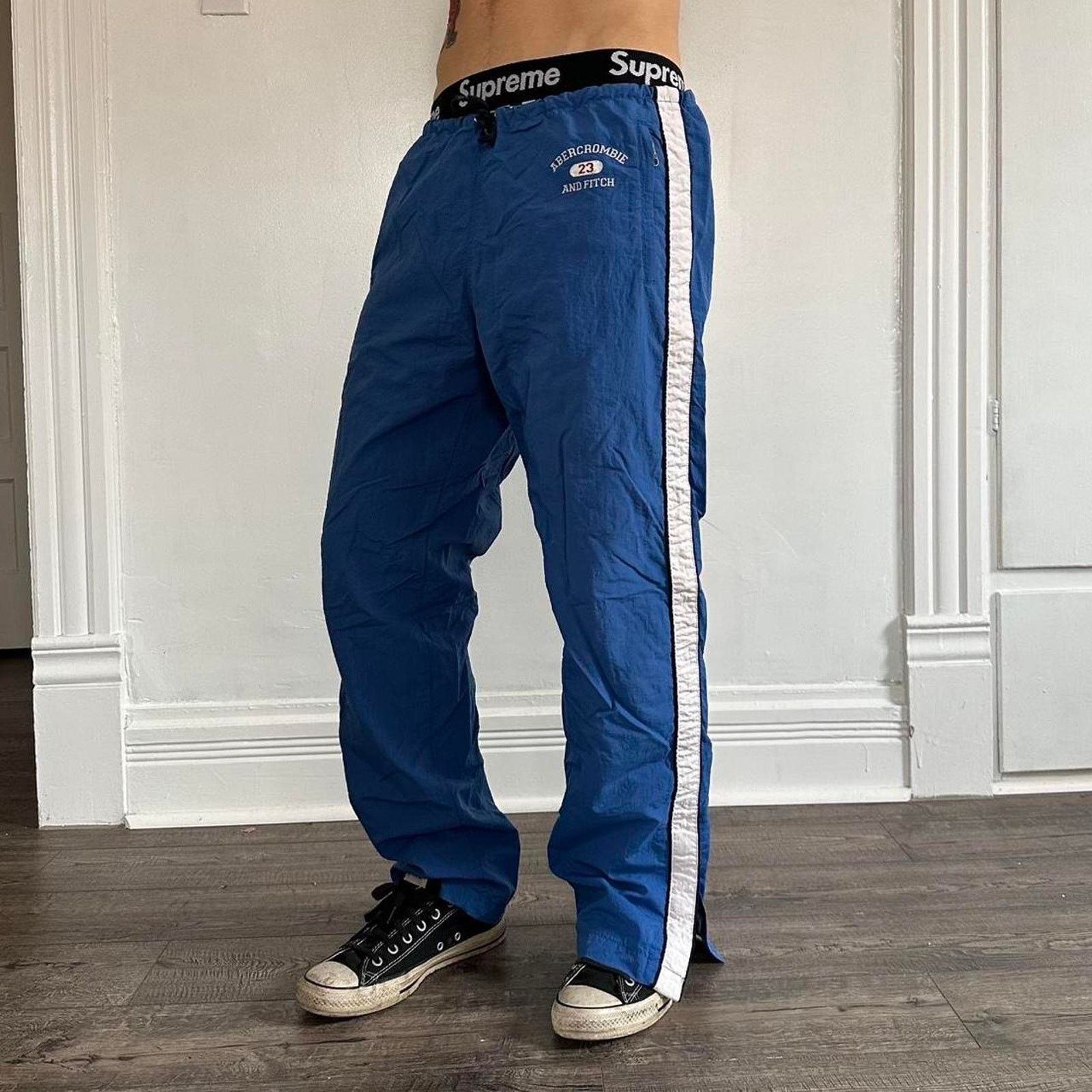 Abercrombie & Fitch × Vintage Vintage Y2K 00s Abercrombie & Fitch Striped Track Pants Size 28" / US 6 / IT 42 - 6 Thumbnail