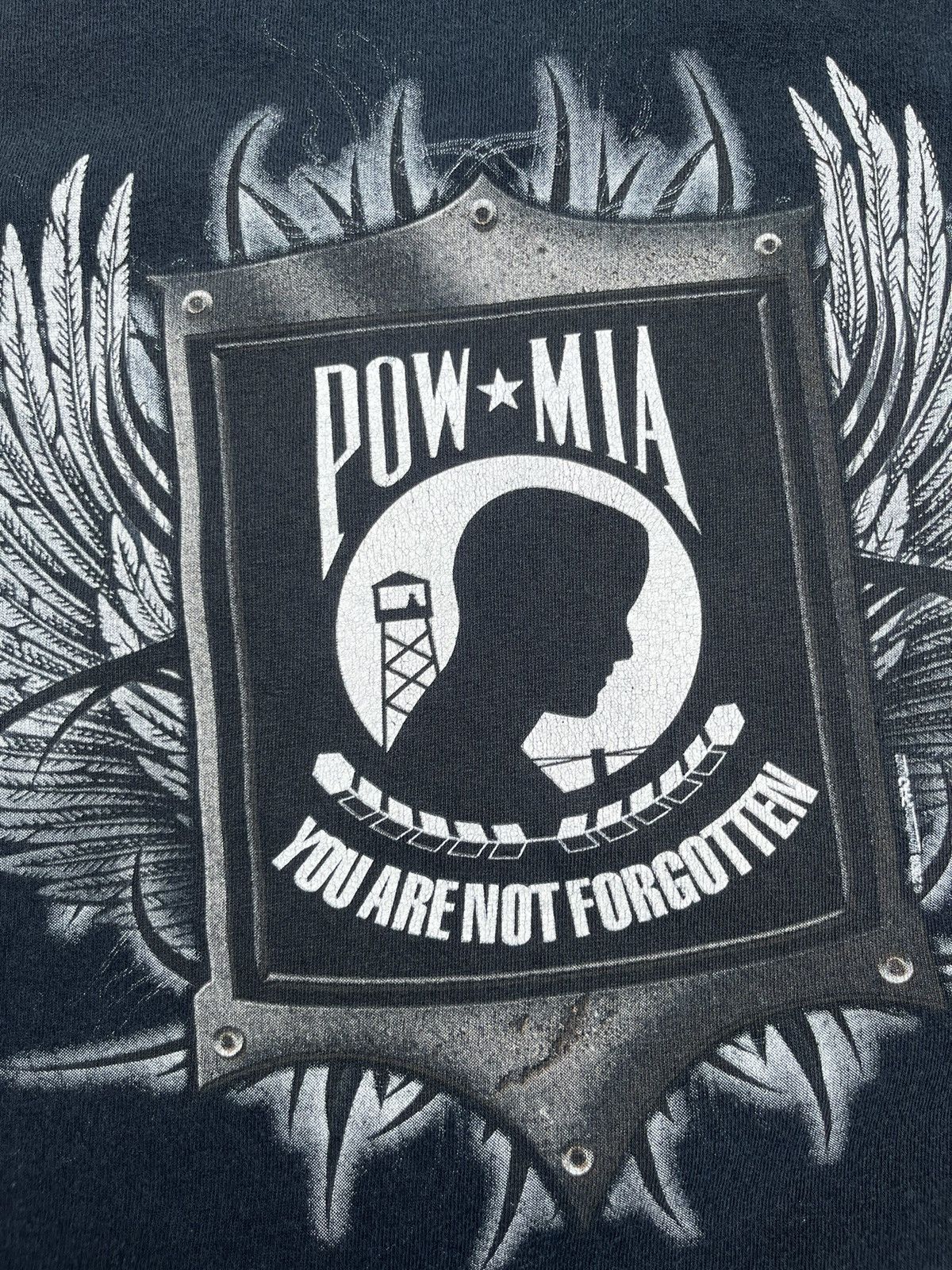 Vintage VINTAGE Y2K POW MIA “YOU ARE NOT FORGOTTEN” T-SHIRT Size US XXL / EU 58 / 5 - 5 Thumbnail