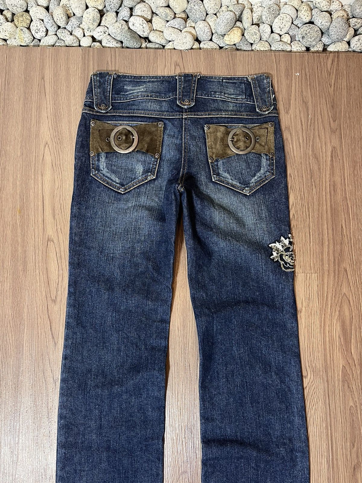 Beauty Beast × Leather × Seditionaries ENC leather strap pocket brocade panelled emboirdery denim Size US 30 / EU 46 - 3 Thumbnail
