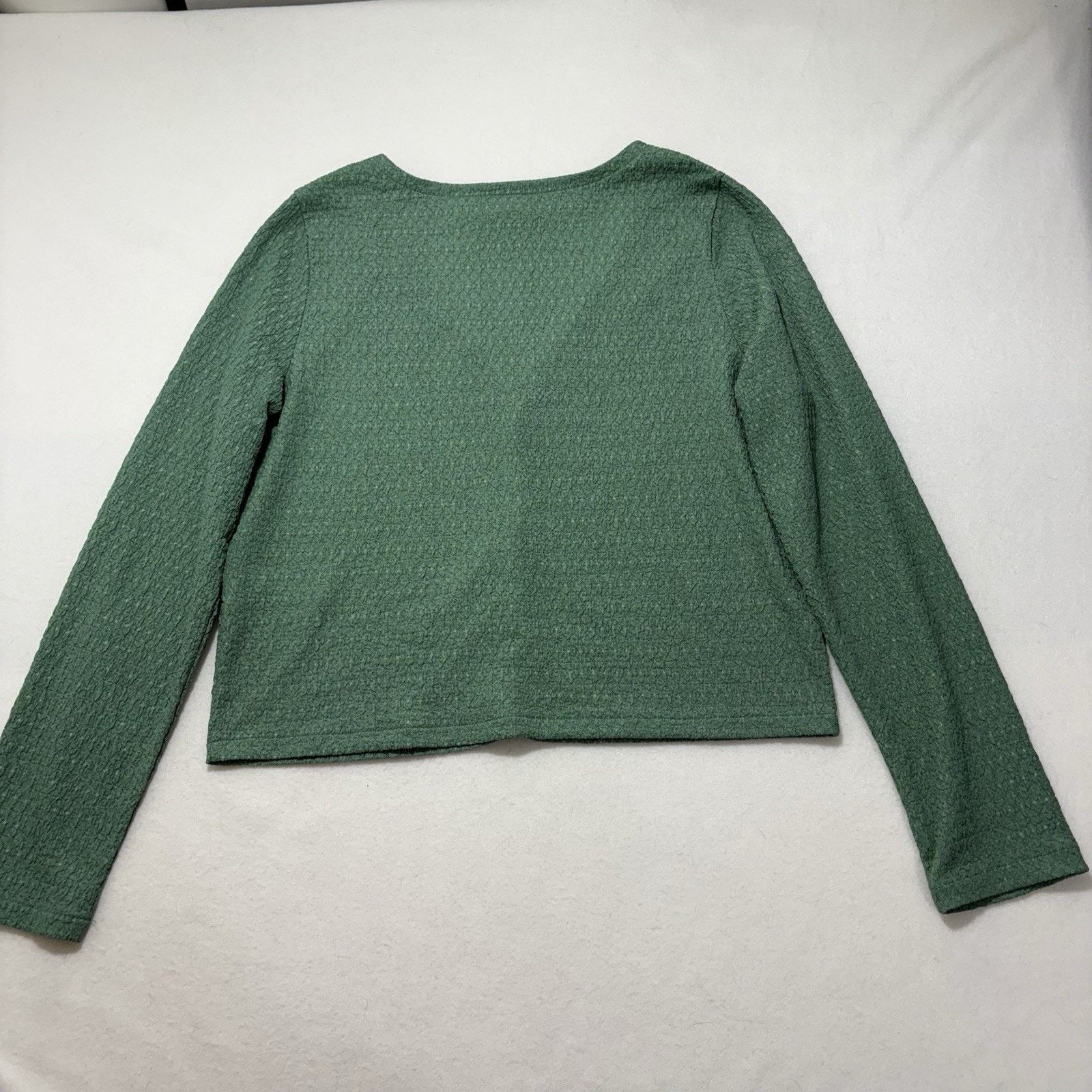 Madewell Madewell Large Crinkled Cardigan Button Up V Neck Green Size L / US 10 / IT 46 - 13 Thumbnail