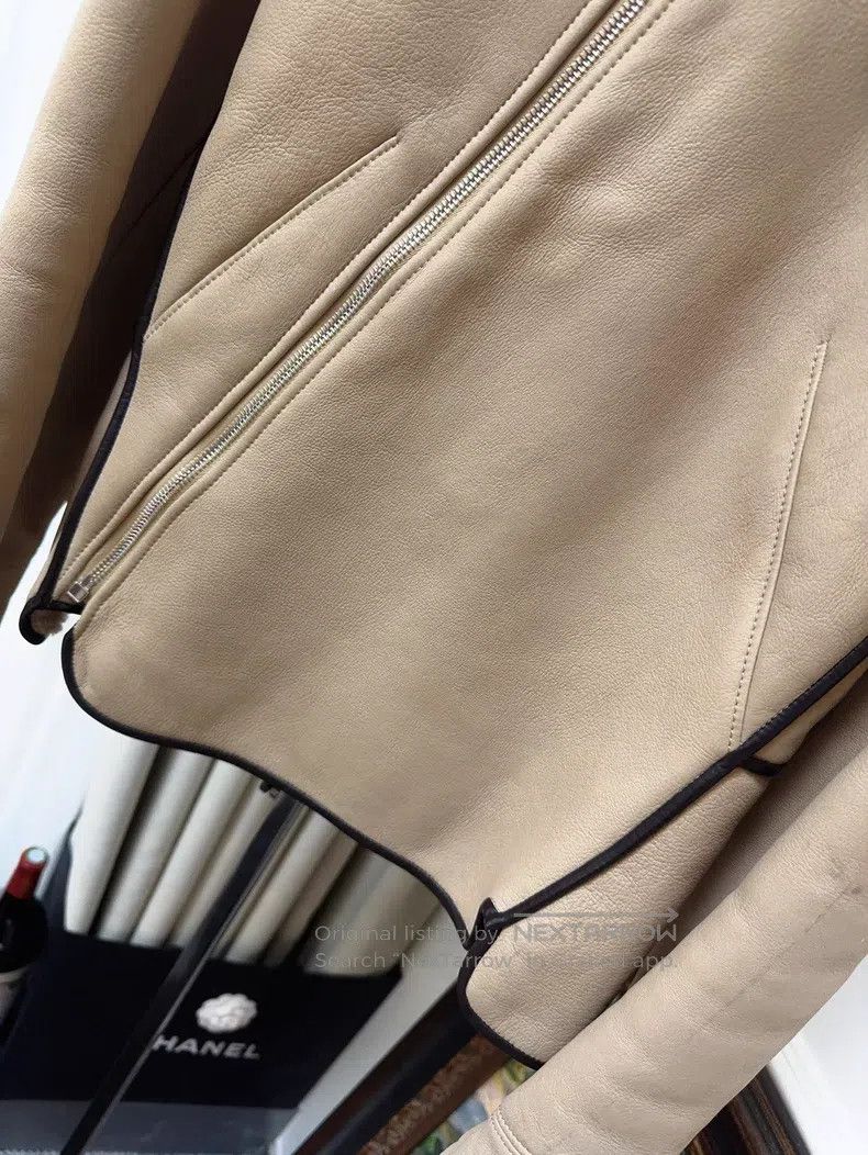 Hermes Hermes Beige and Light Brown Fur and Leather Jacket Size XS / US 0-2 / IT 36-38 - 4 Thumbnail
