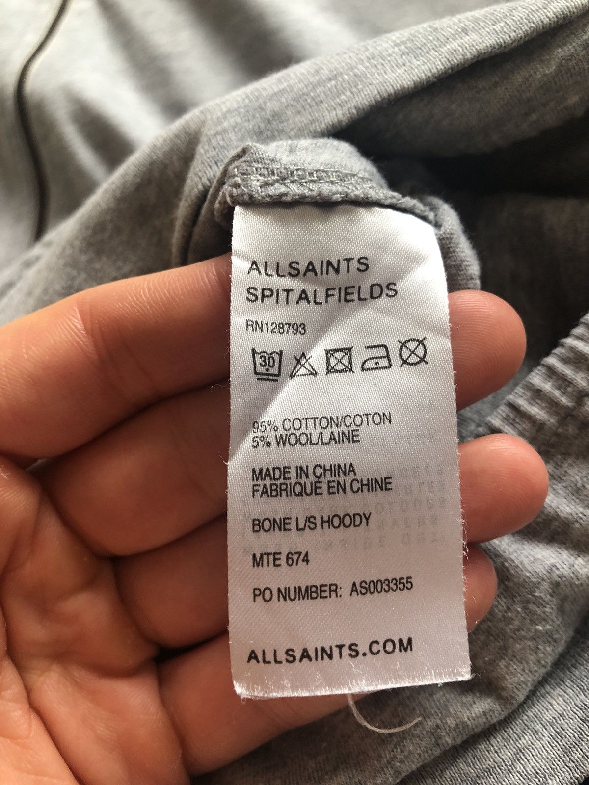 Allsaints ALL SAINTS CLASSIC VINTAGE ZIP UP SWEATSHIRT Size US M / EU 48-50 / 2 - 4 Thumbnail
