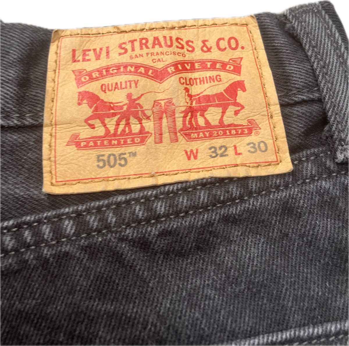 Levi's Levi’s 505 Black Washed Jeans Size US 32 / EU 48 - 5 Thumbnail