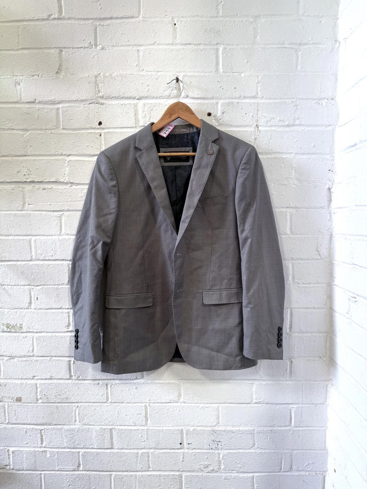Unknown London Men's Gray Blazer Suit Jacket Size 36R - 2 Thumbnail