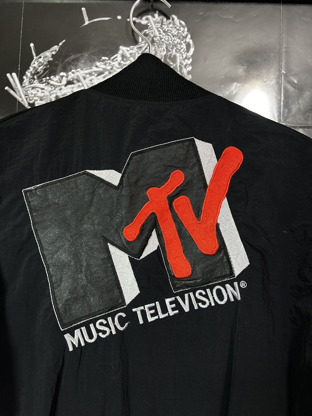 Mtv MTV LEATHER LOGO BOMBER JACKET 1990’s Size US S / EU 44-46 / 1 - 3 Thumbnail