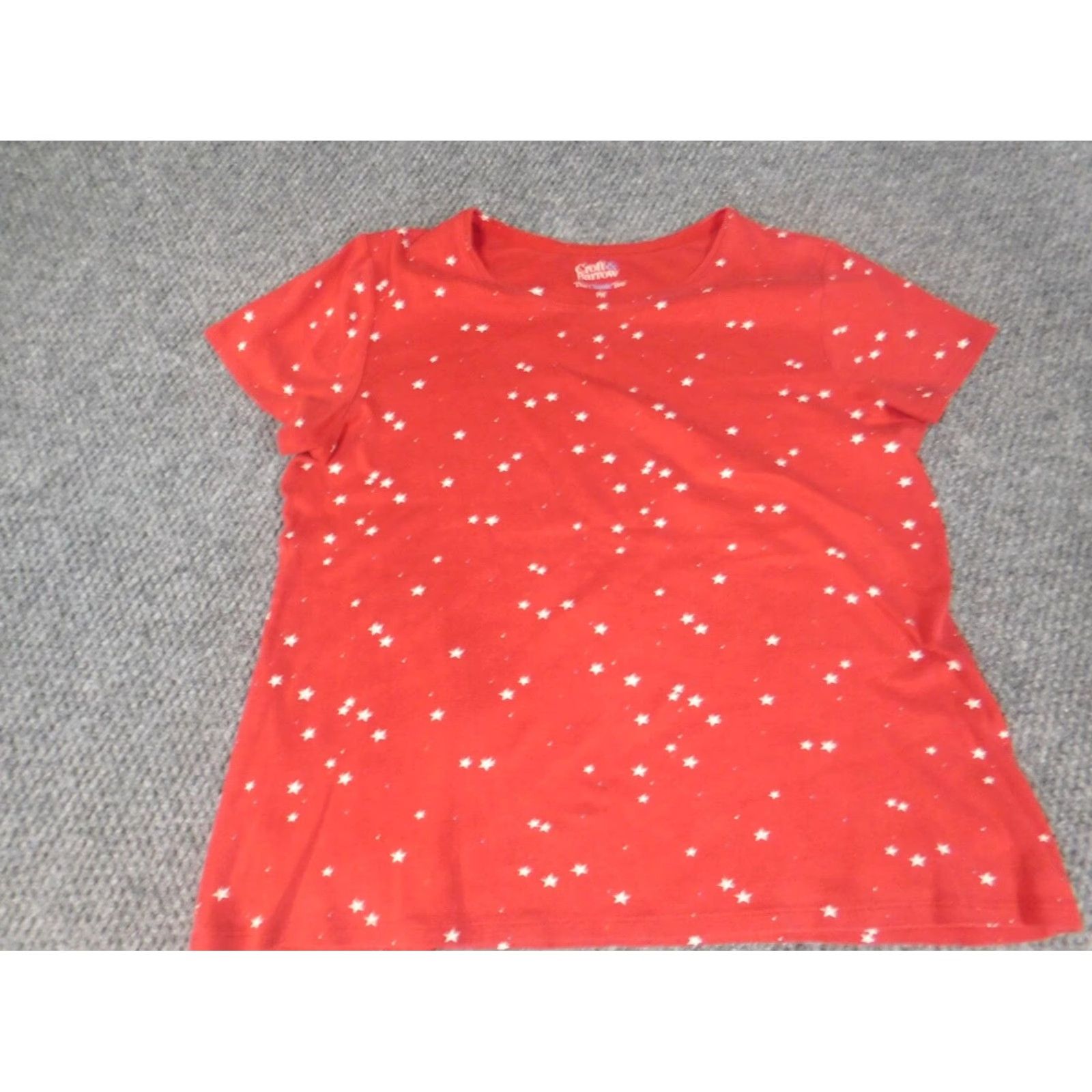 Croft & Barrow Croft & Barrow Womens Shirt PM petites Red Stars tee Shirt Mens? Size M / US 6-8 / IT 42-44 - 2 Thumbnail