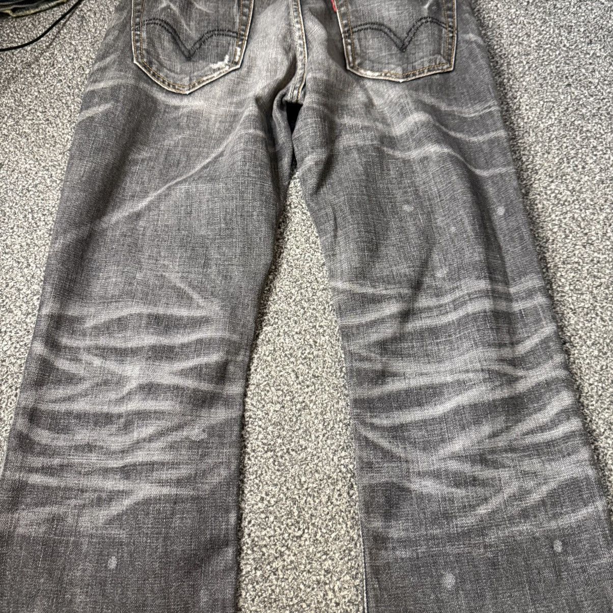Beauty Beast 🔥 Vintage Flared y2k Levis 708 Black Distressed Denim Size US 30 / EU 46 - 11 Thumbnail
