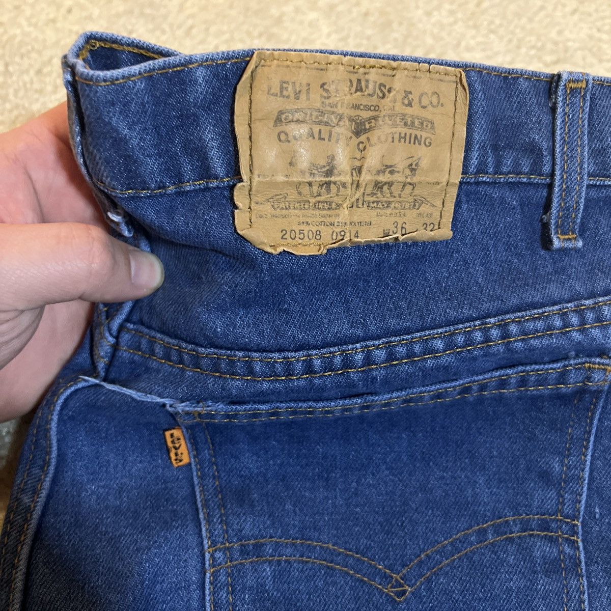 Levi's Vintage Clothing Vintage Levi’s Orange Tab Bootcut Denim Jeans 36x32 Size US 36 / EU 52 - 2 Thumbnail