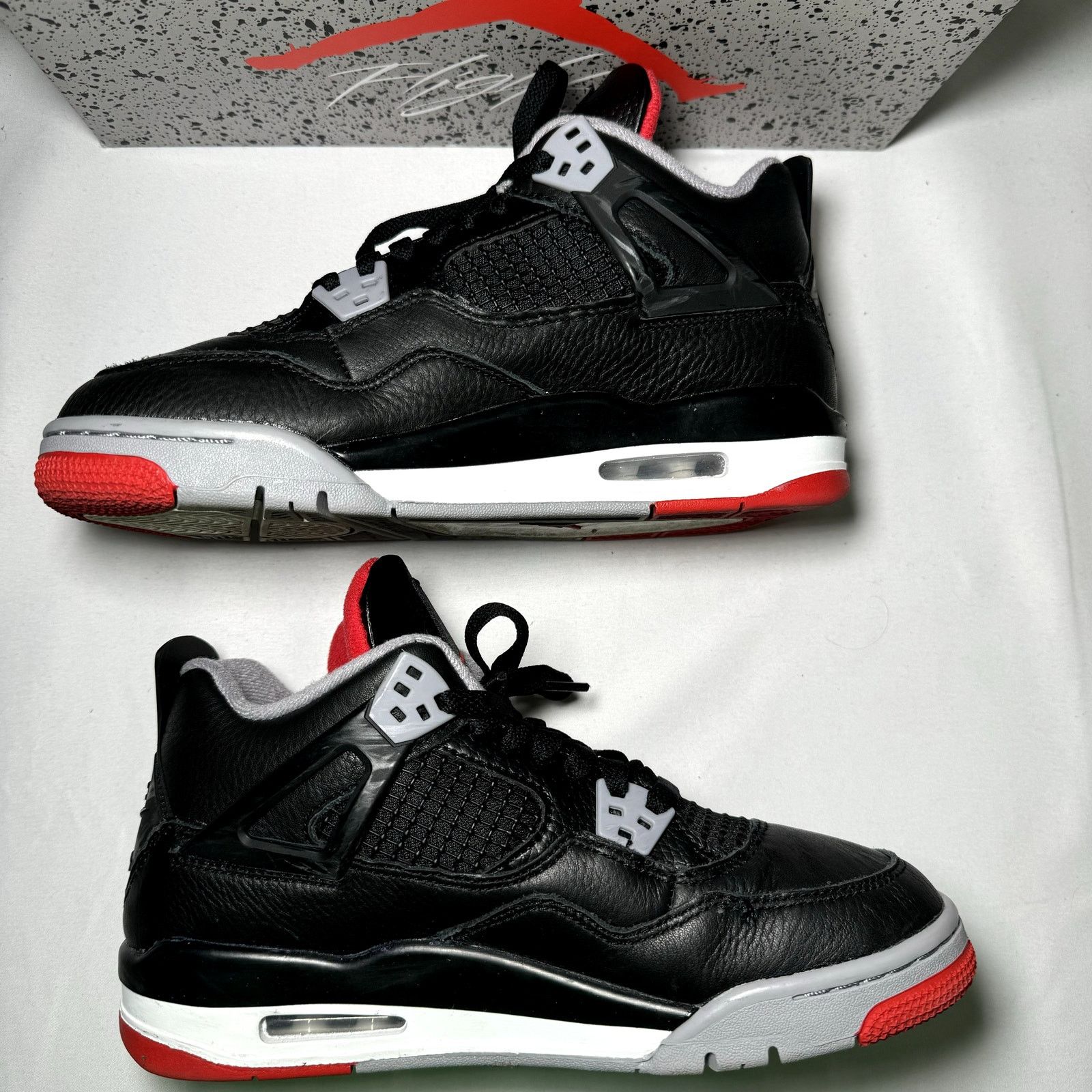 Jordan Brand × Nike Size 6.5 - Air Jordan 4 Retro GS Bred Reimagined Men's Shoes Size US 6.5 / EU 39-40 - 2 Thumbnail