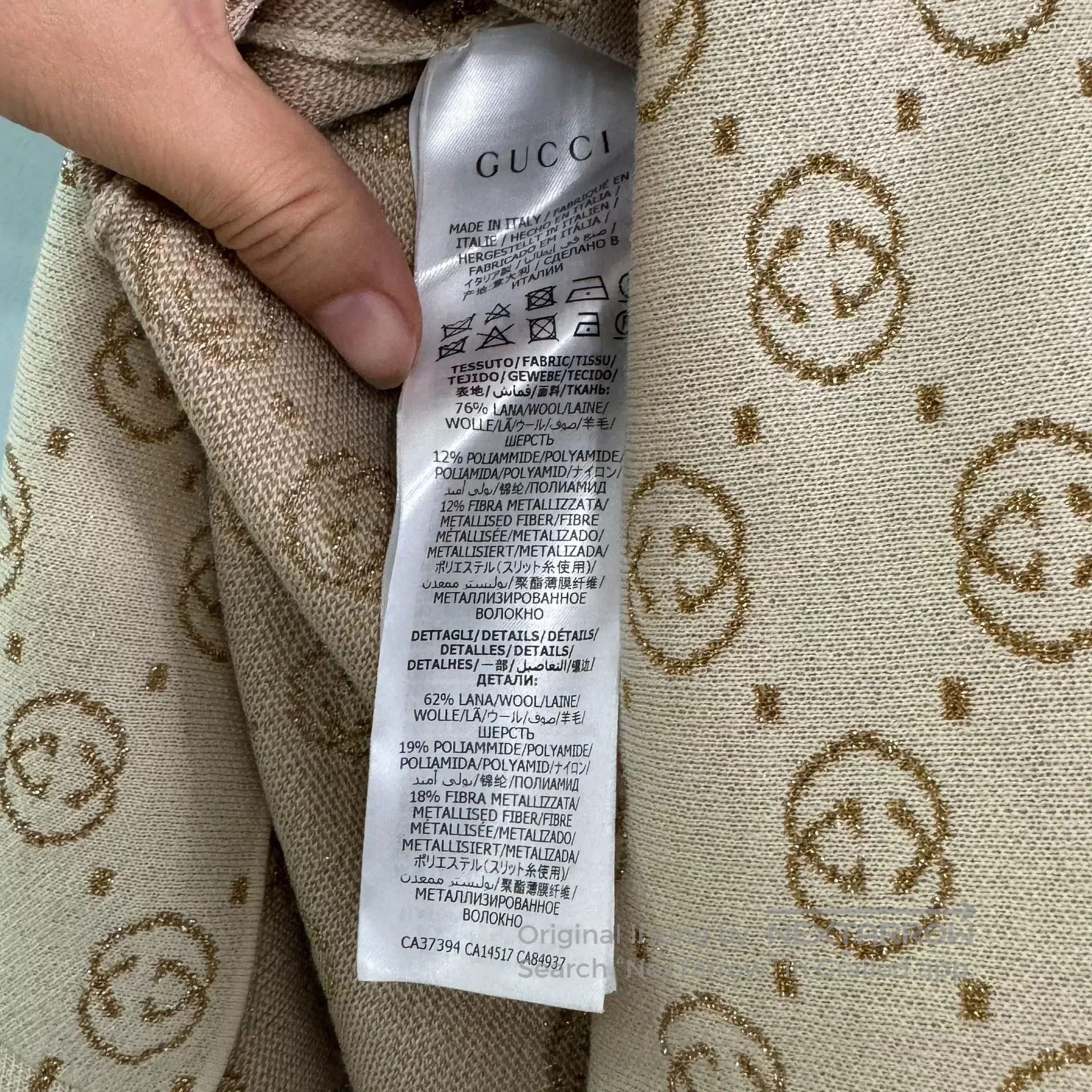 Gucci Gucci Logo All. Size 33" - 4 Thumbnail