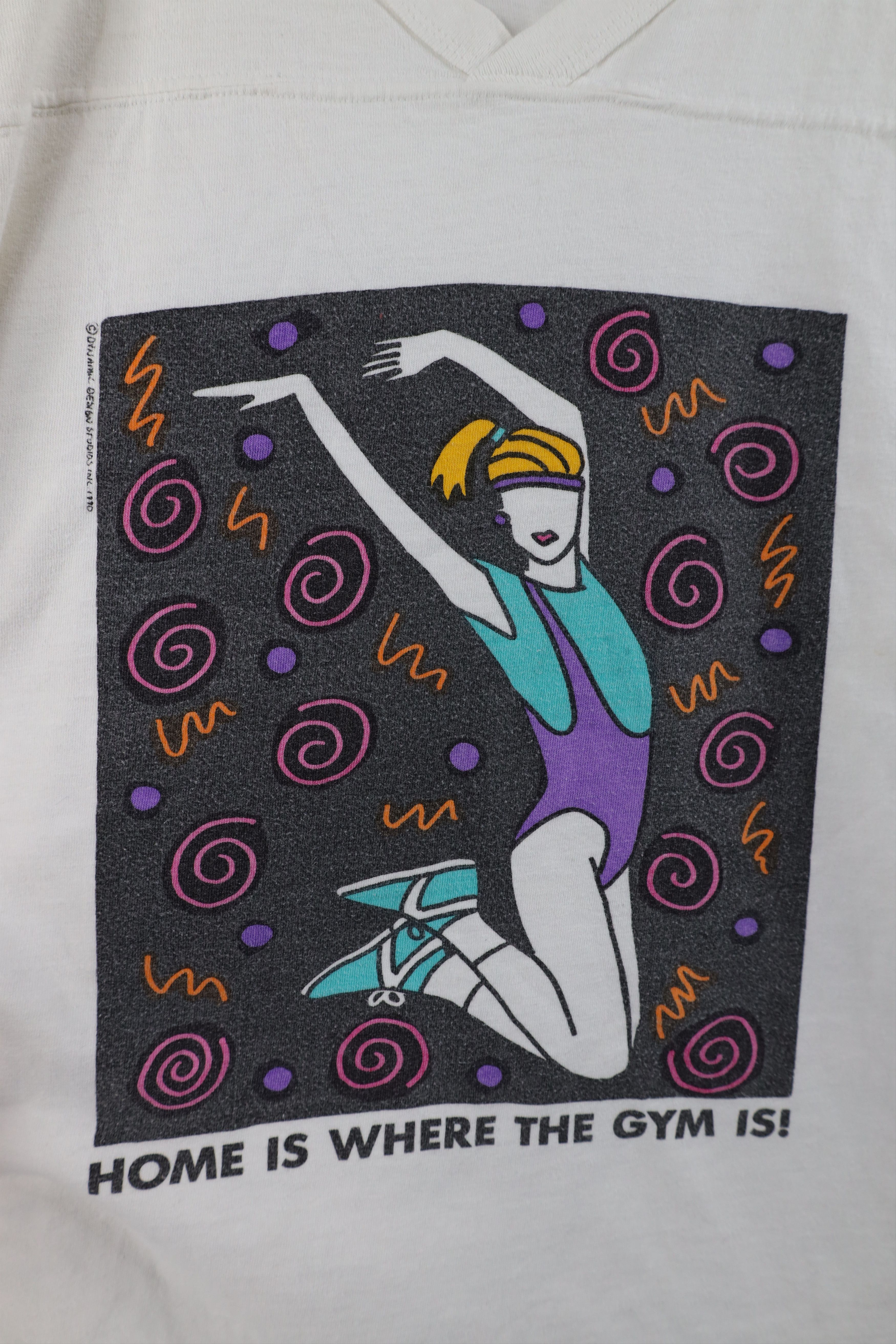 Vintage Vintage 90s Dolman Sleeve Gym Workout Jersey T-Shirt Size ONE SIZE - 4 Thumbnail