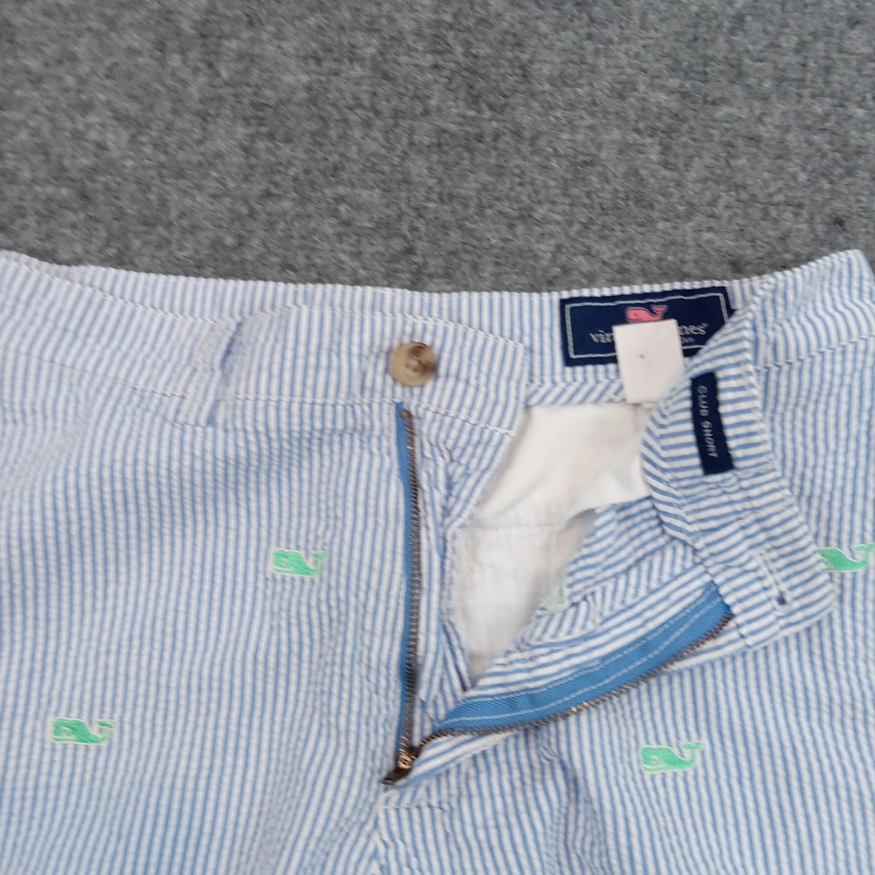 Vineyard Vines VINEYARD VINES Shorts Mens 30 Blue White Striped Seersucker Chino Club Casual Stretch Size US 30 / EU 46 - 7 Thumbnail