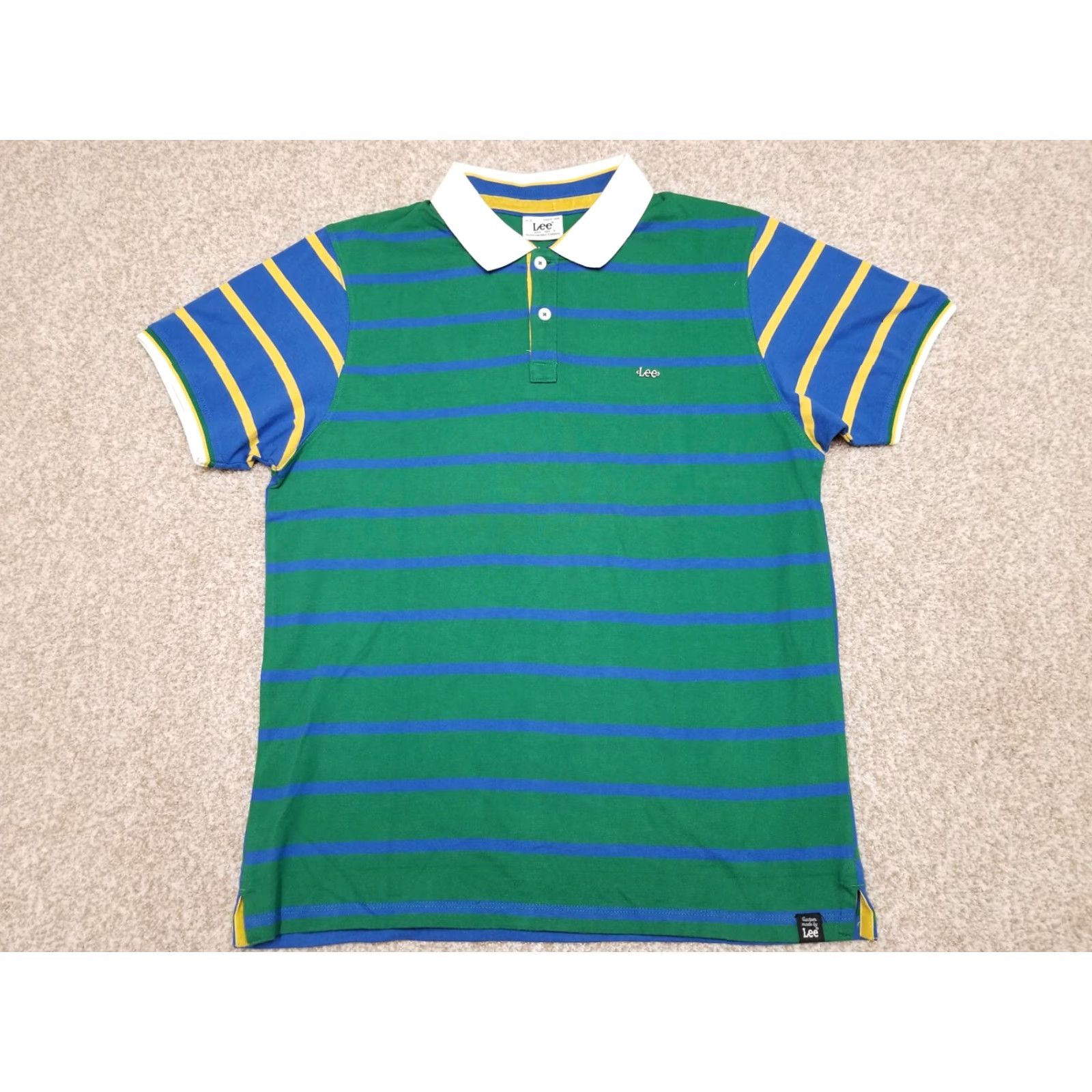Lee Lee Polo Shirt Mens L Green 100% Cotton Short Sleeve Casual Polo Shirt Lee Size US L / EU 52-54 / 3 - 2 Thumbnail