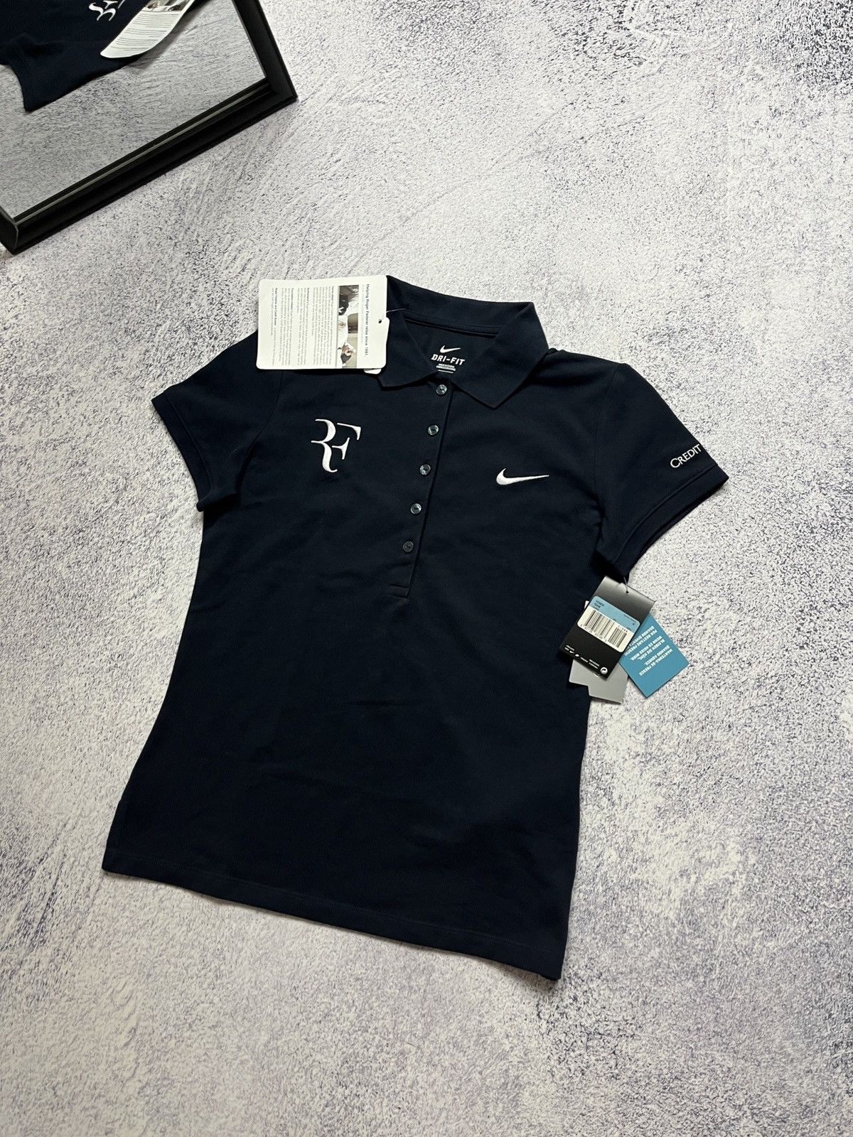 Nike × Vintage Roger Federer RF Nike Original Swiss Tennis Wmn’s Polo Shirt Size M / US 6-8 / IT 42-44 - 2 Thumbnail