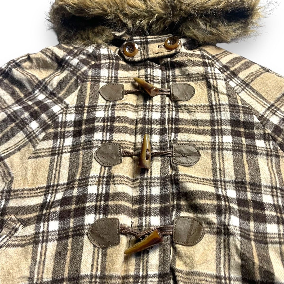 If Six Was Nine 🇯🇵 SKY BOMBER WOOL LINED FLEECE FUR HOODIE DUFFLE PONCHO Size US L / EU 52-54 / 3 - 6 Thumbnail