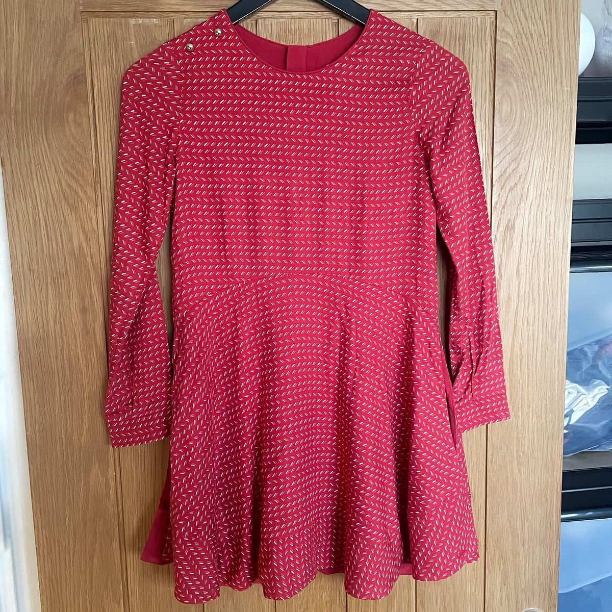 Chloe Chloé Red Mini Dress Size L / US 10 / IT 46 - 5 Thumbnail