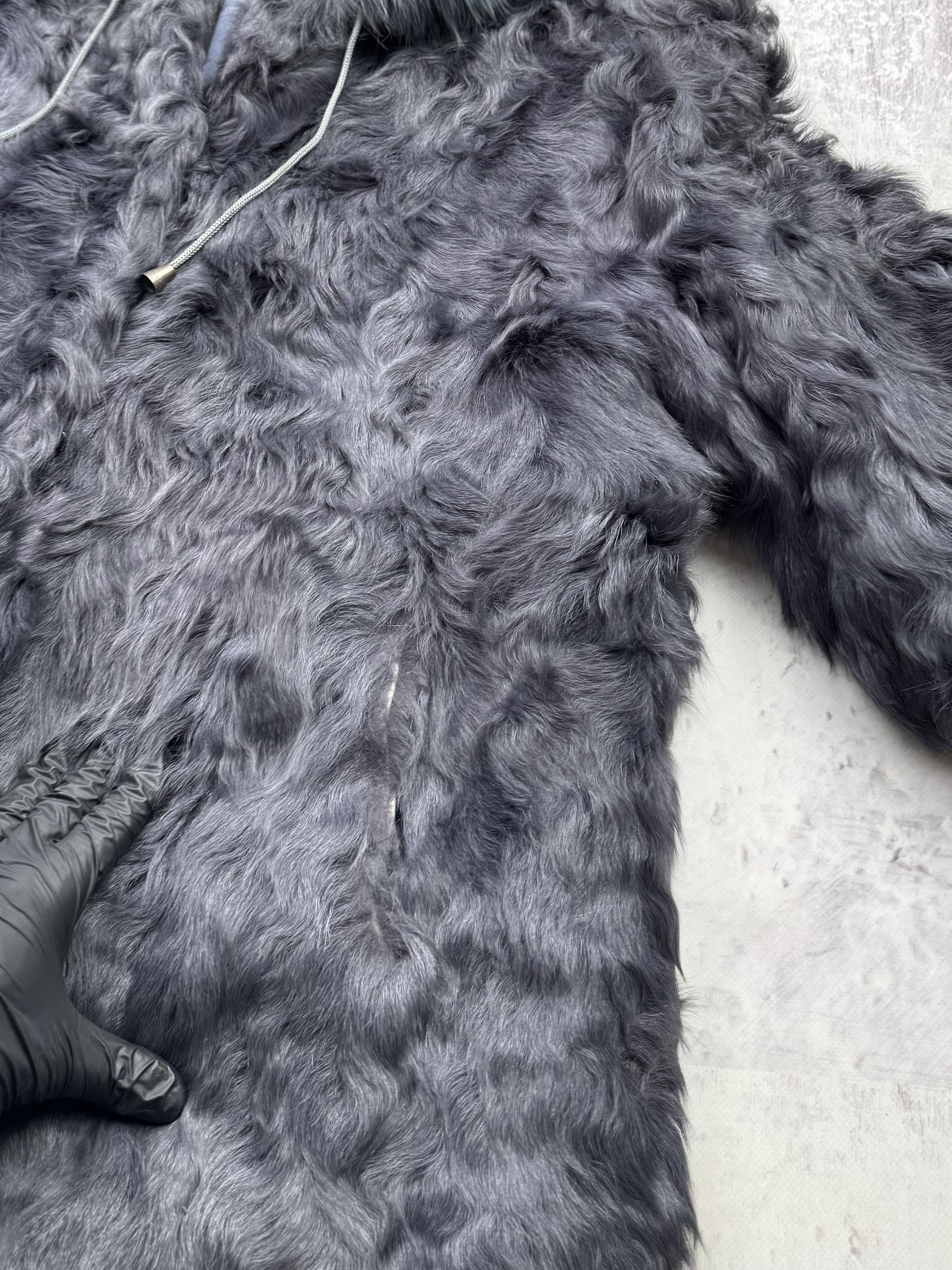 Vintage Real Fur Hooded Coat A723D15