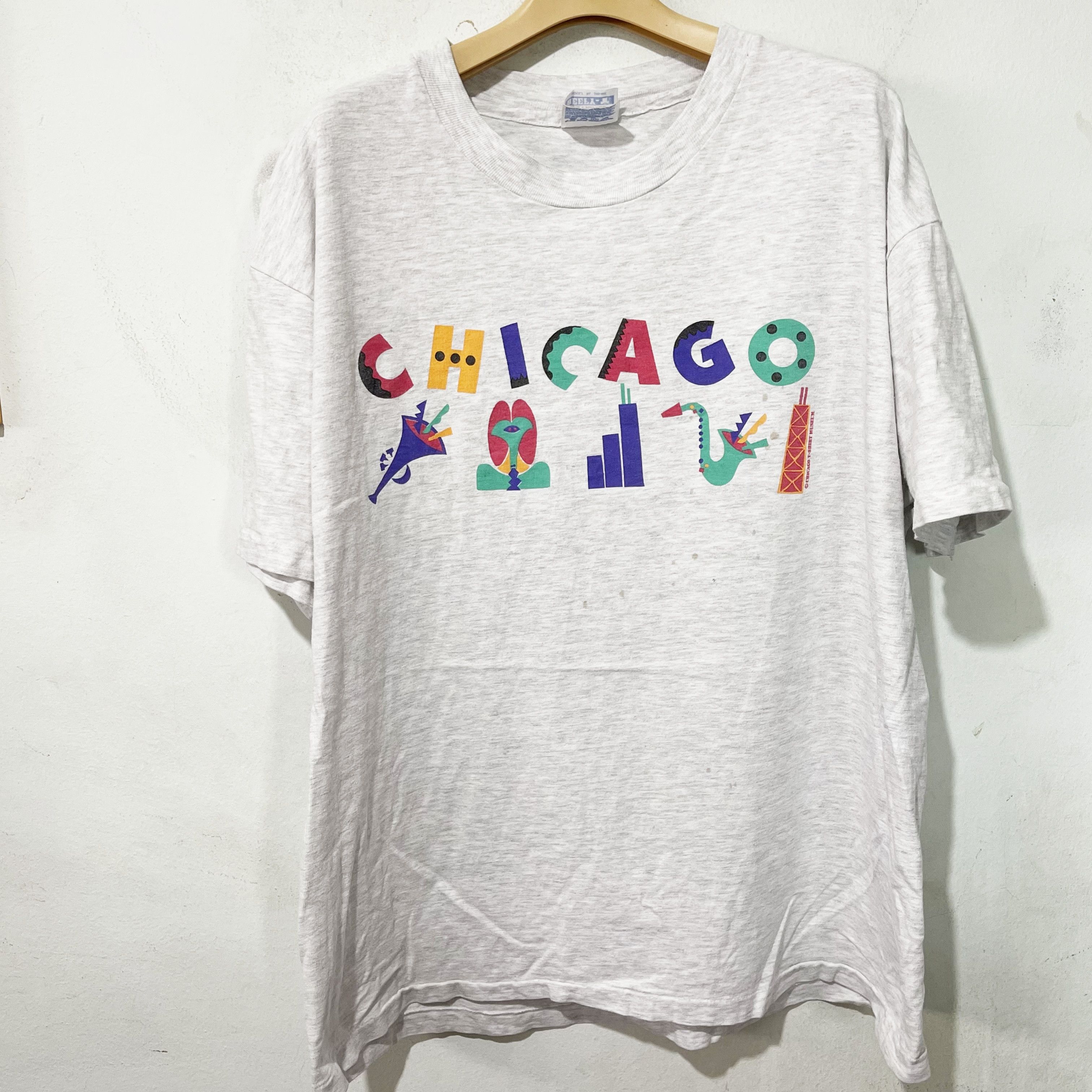 Vintage Vintage 90s Chicago Museum Shirt Size US XL / EU 56 / 4 - 1 Thumbnail