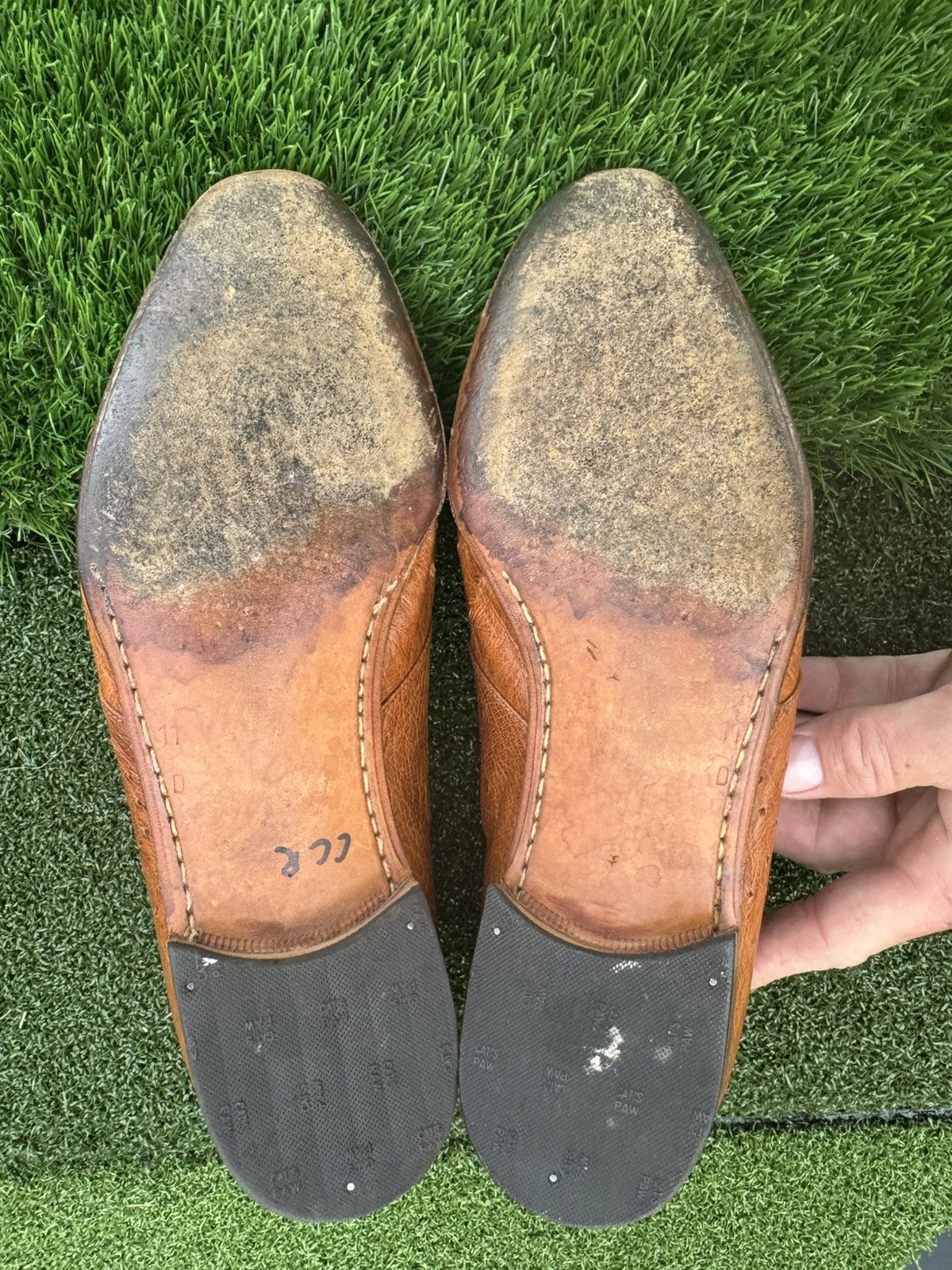 Mauri Rare Mauri for Leighton’s Italy Ostrich Leather Oxfords 11D Size US 11 / EU 44 - 7 Thumbnail