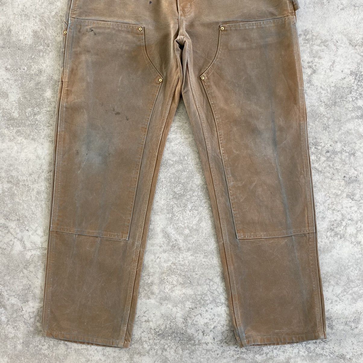 Carhartt VTG Carhartt Double Knee Faded Dirty Carpenter Pants Size US 35 - 3 Thumbnail