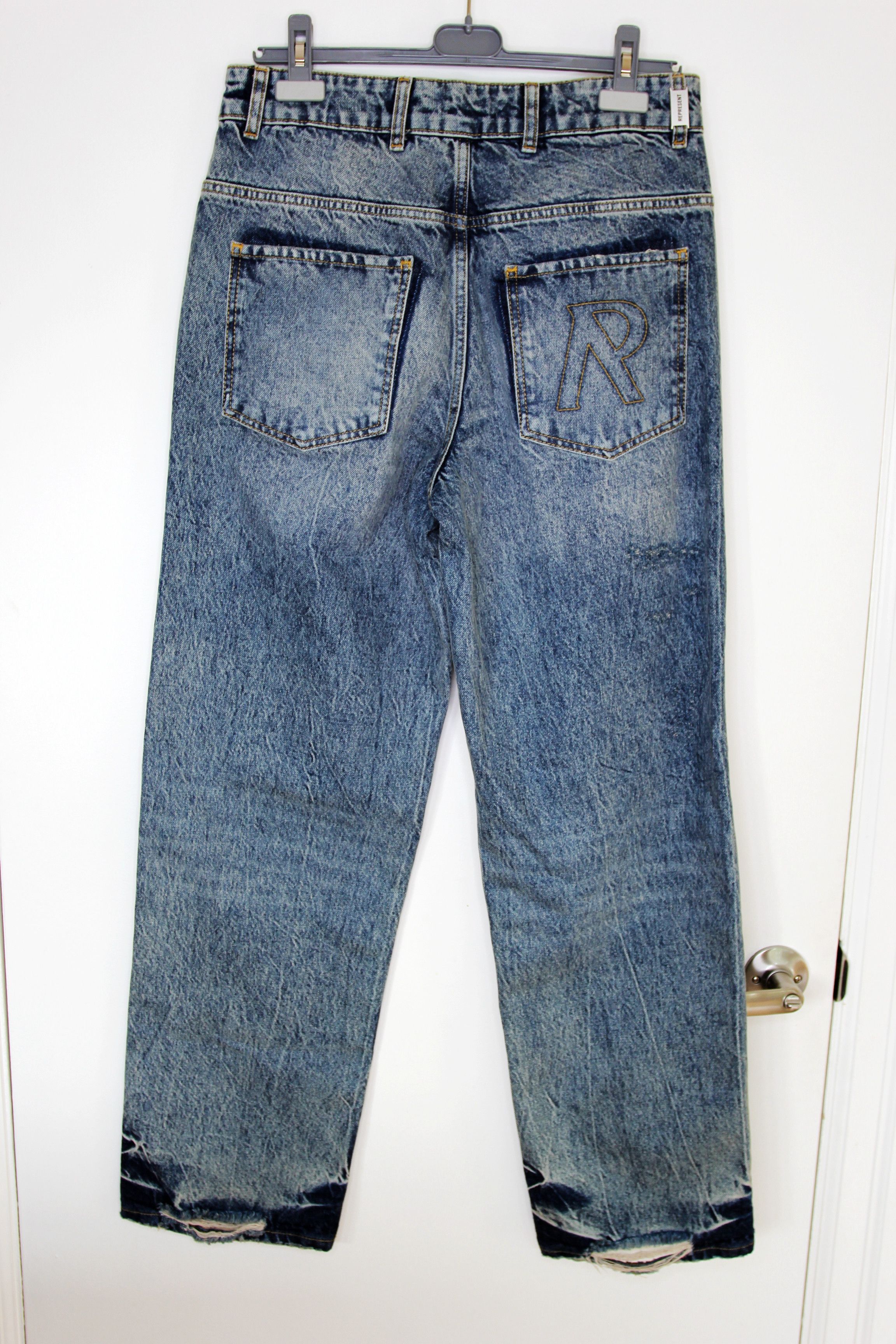 Represent Clo. BNWT SS25 REPRESENT R3 DISTRESSED BAGGY JEANS 30 Size US 30 / EU 46 - 3 Thumbnail