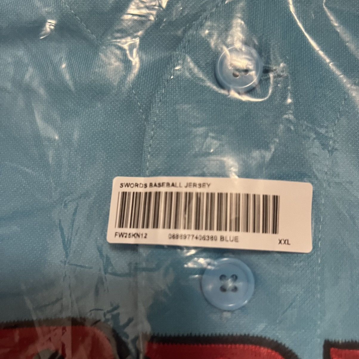 Supreme Supreme Swords Baseball Jersey Blue Size: XXL Size US XXL / EU 58 / 5 - 5 Thumbnail