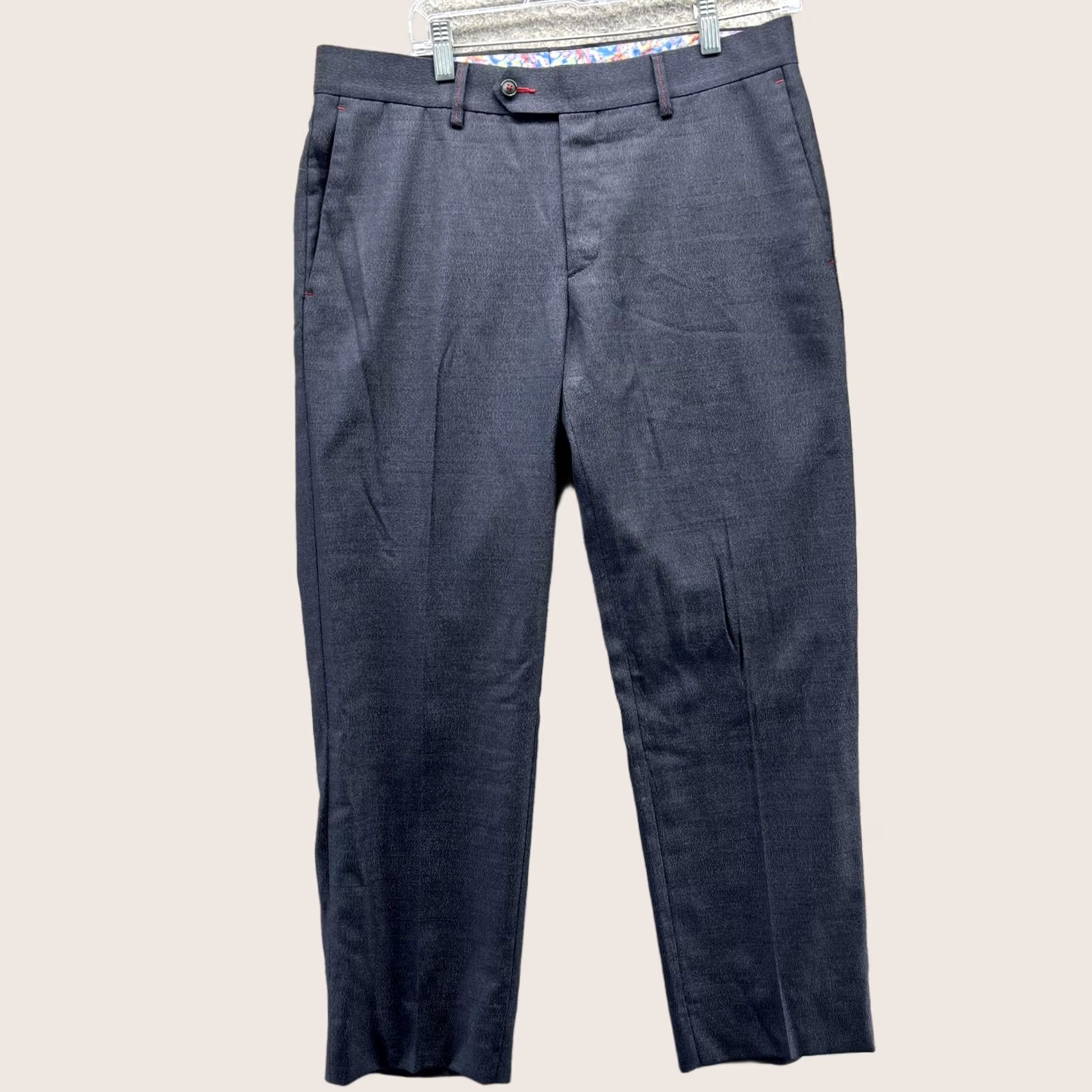 Robert Graham Robert Graham Dress Pants Mens 40 Blue Wool Silk Blend Flat Front Lined Trouser Size US 40 / EU 56 - 1 Thumbnail