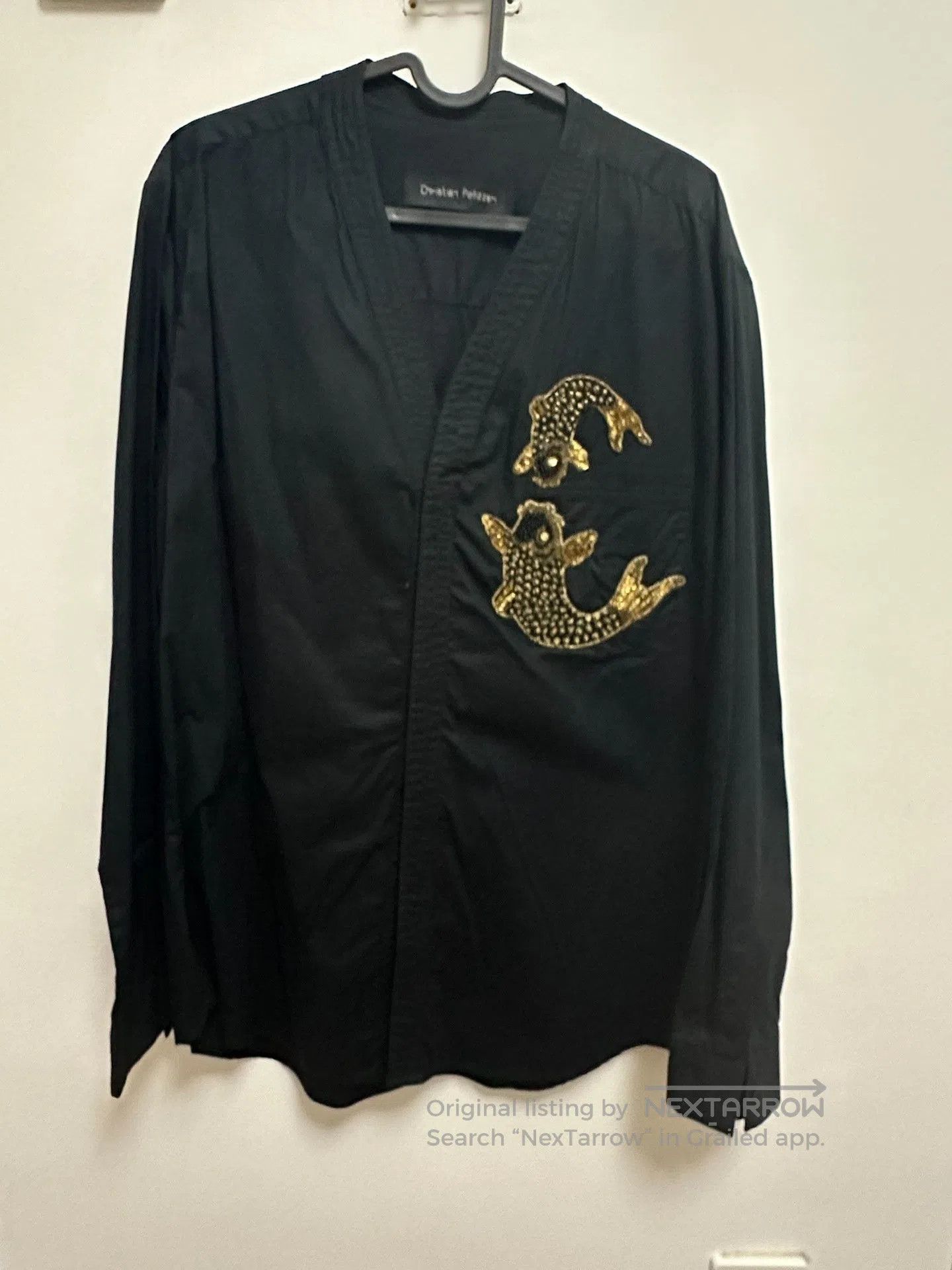 Christian Pellizzari Christian Pellizzari Collarless Carp Embroidery Shirt. Size US M / EU 48-50 / 2 - 1 Thumbnail