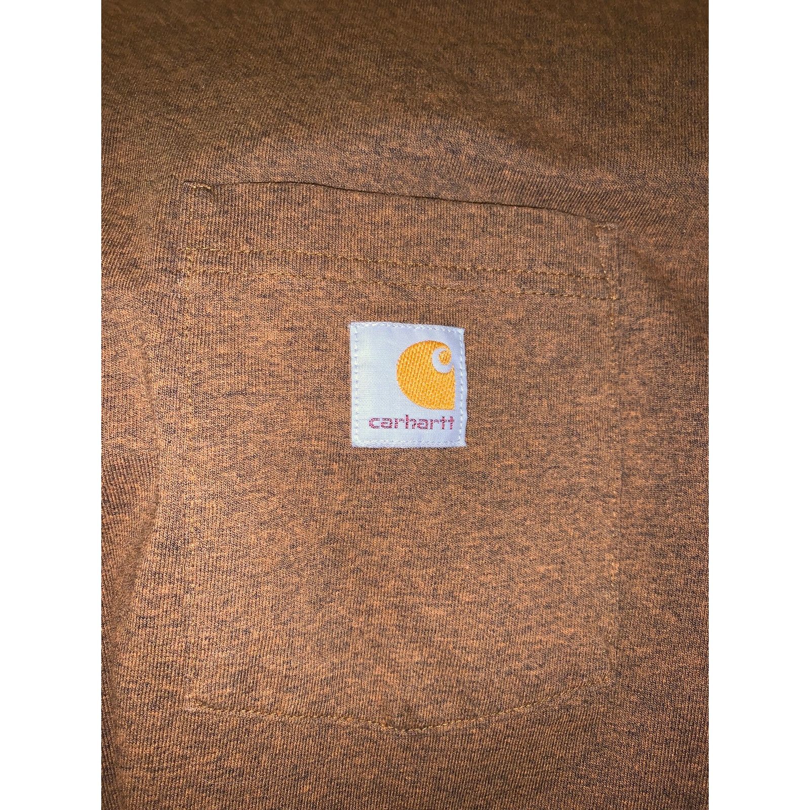Carhartt Carhartt Pocket T-Shirt Mens XL Brown Loose Fit Workwear Tee Size US XL / EU 56 / 4 - 6 Thumbnail