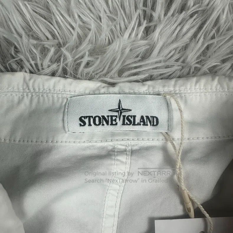 Stone Island Stone Island White Single Pocket Pearl White Zip-Up Jacket Size US XXL / EU 58 / 5 - 3 Thumbnail