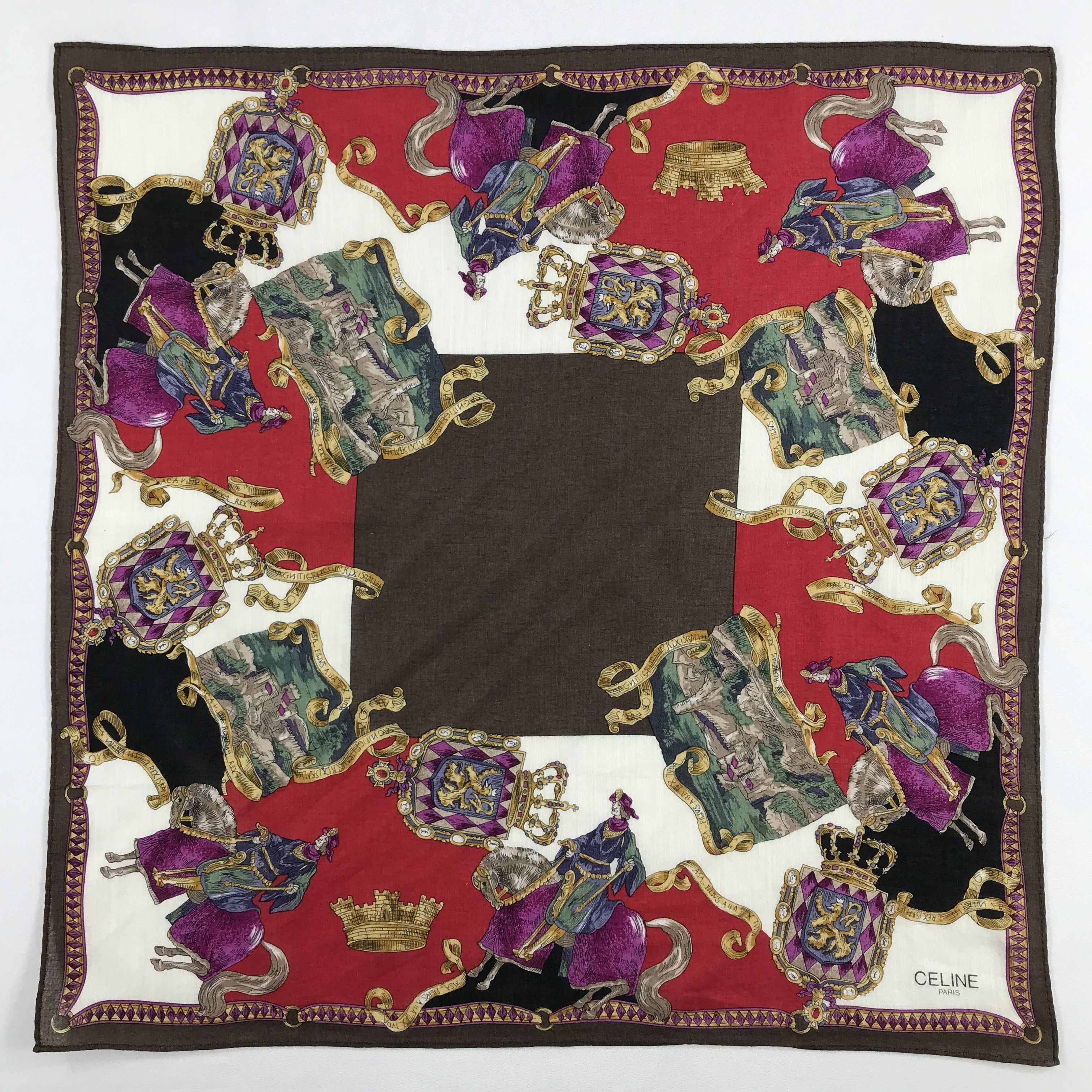 Celine × Vintage Celine Bandana / Handkerchief / Neckerchief - S2131 Size ONE SIZE - 1 Thumbnail