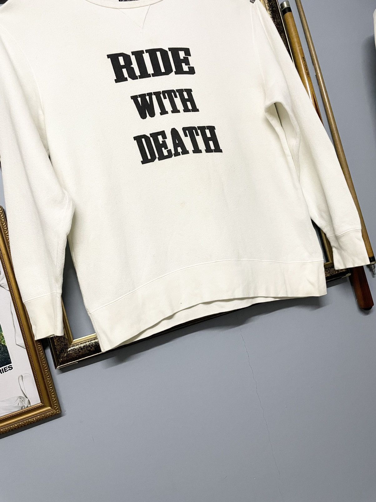 Japanese Brand Vintage Japan Designer Skull Works ‘Ride With Death’ Sweat Size US L / EU 52-54 / 3 - 4 Thumbnail