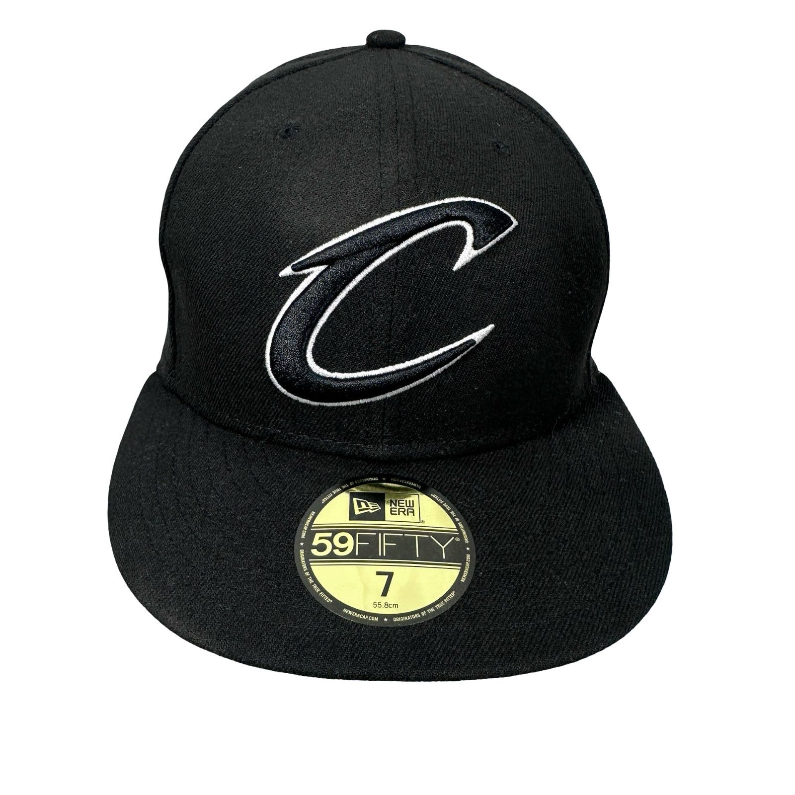 New Era New Era 59FIFTY Cleveland Cavaliers Fitted Hat 7 Black White Size ONE SIZE - 2 Thumbnail