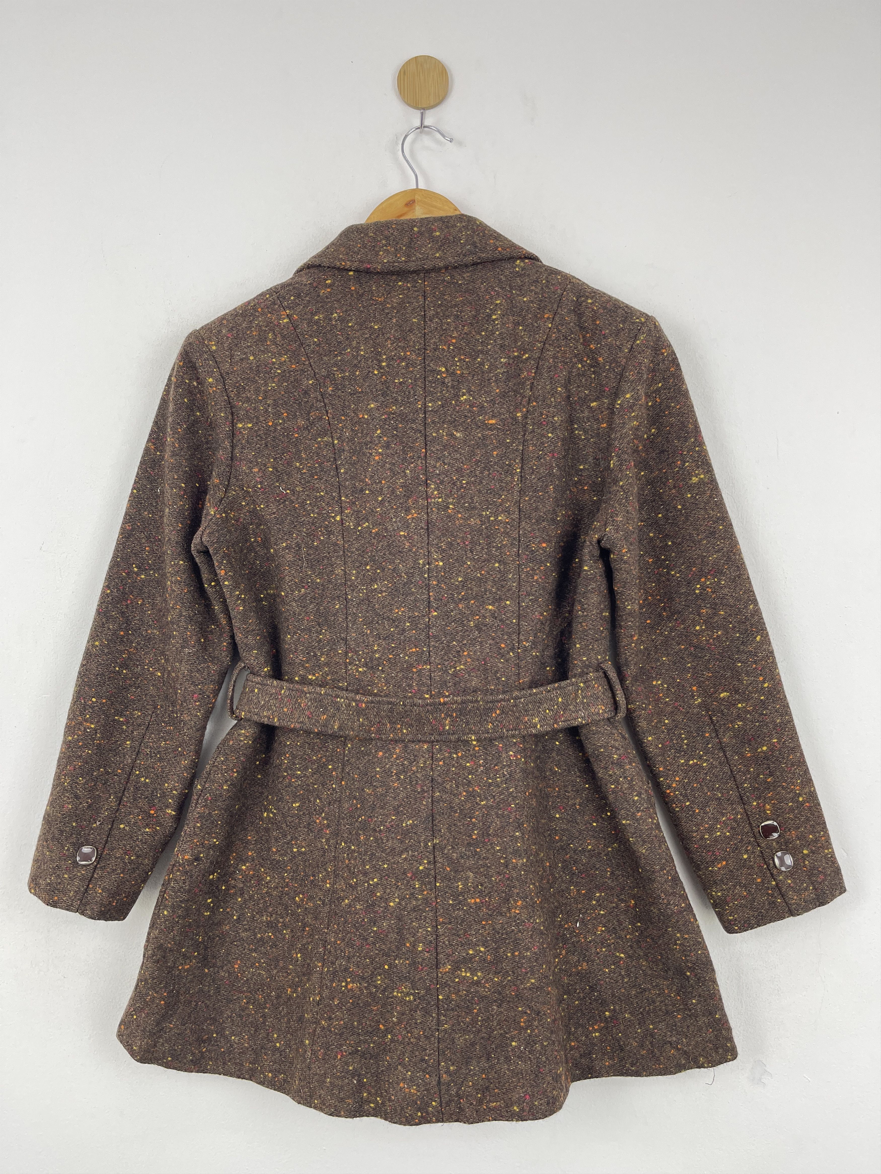 Japanese Brand Vintage Japanese Brand Brown Wool Tweed Belted Jacket JA0098 Size S / US 4 / IT 40 - 2 Thumbnail