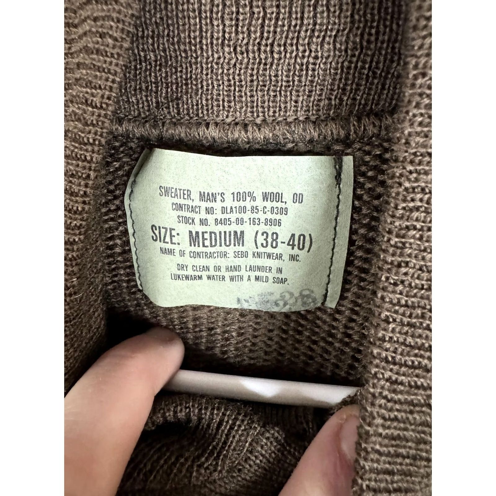 Vintage VINTAGE US MILITARY SWEATER Mens Medium Wool 5 Button Pullover OD Olive Drab Henley 80s Mens Vintage Cotton? Size US M / EU 48-50 / 2 - 7 Thumbnail