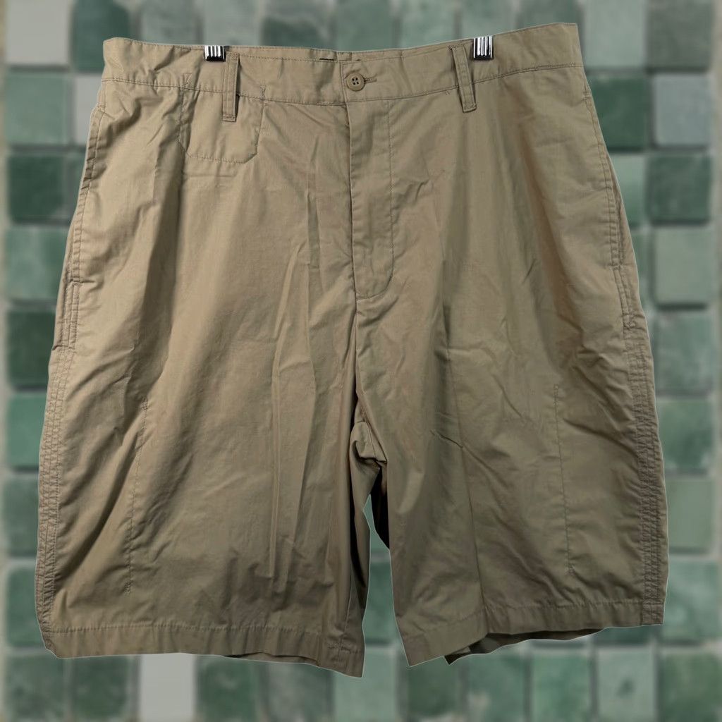 Vintage Rue21 Mens 36 Cargo Shorts Tan Khaki Flat Front Casual Outdoors Workwear Cargo Shorts 36 Beige Old Stock EUC Size US 36 / EU 52 - 1 Thumbnail