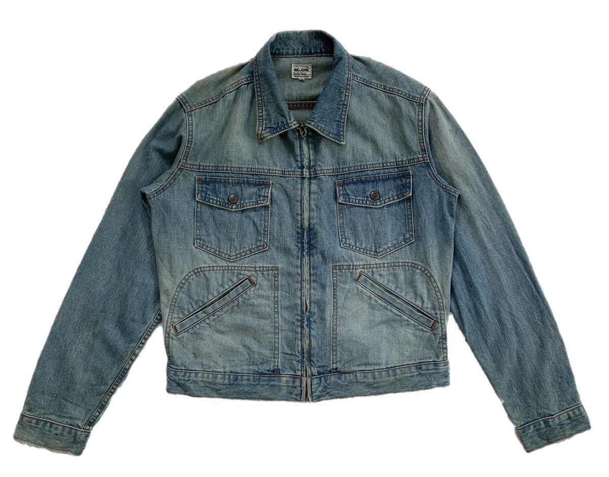 Big John Vtg Big John Denim Zipper Jacket Size US L / EU 52-54 / 3 - 1 Thumbnail