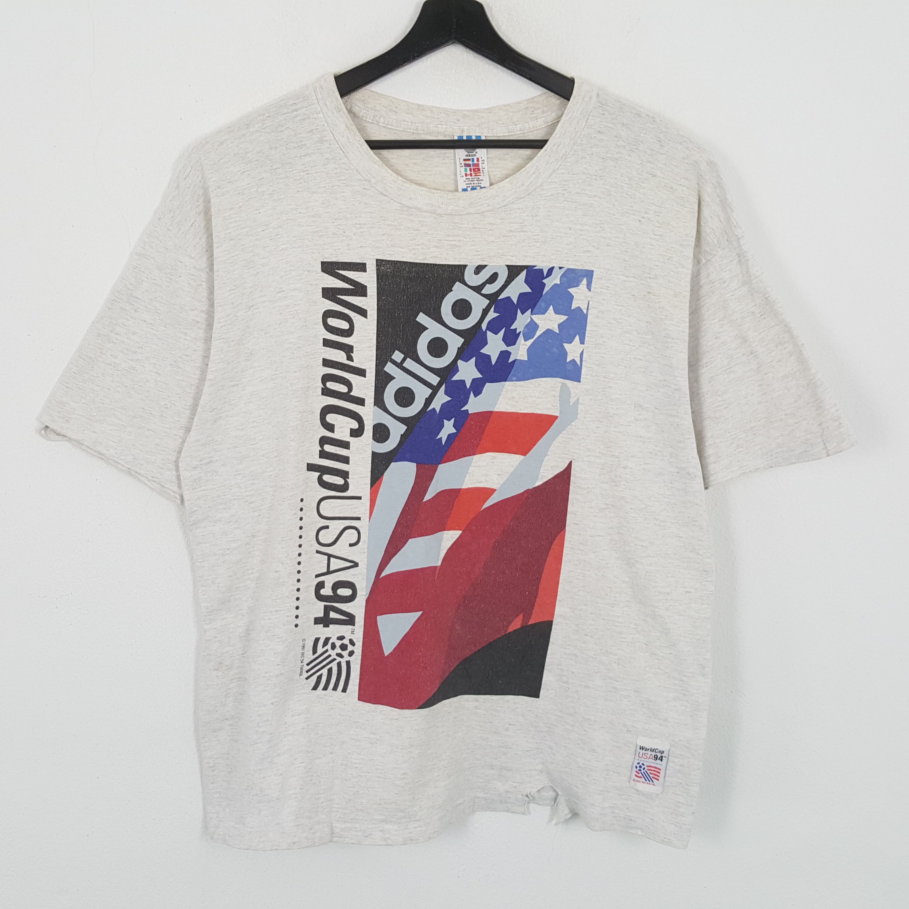 Adidas × Vintage ADIDAS WORLD CUP 1994 USA Promo Style Vintage Tshirt Size US XL / EU 56 / 4 - 1 Thumbnail