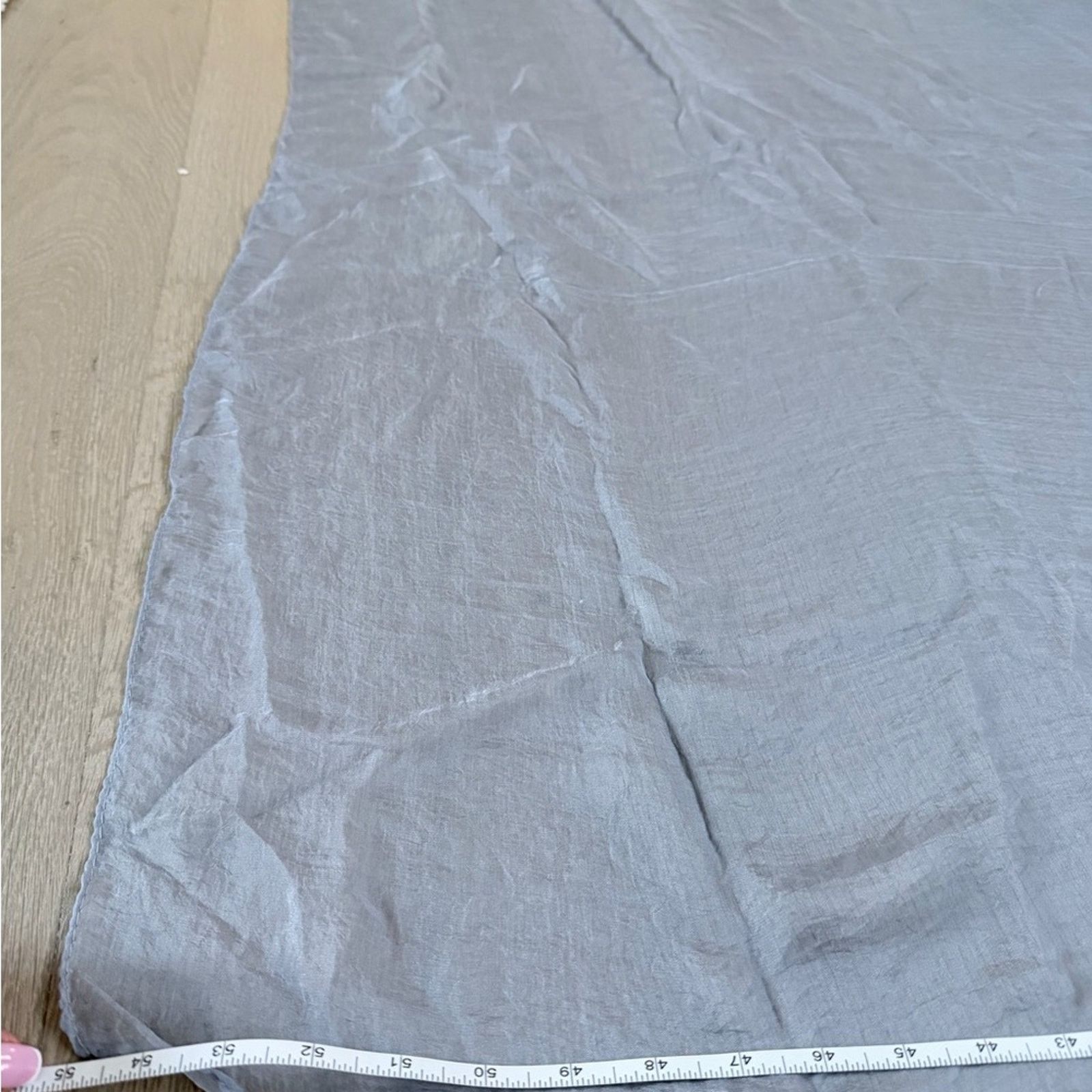 Other Light Blue Gray Sheer Y2K Boho Vintage Scarf 55*55 Size ONE SIZE - 5 Thumbnail