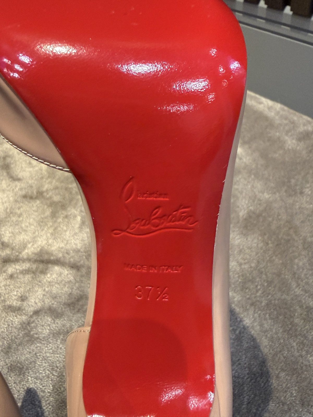 Christian Louboutin Christian Louboutin Iriza 100mm patent nude pumps Size US 7 / IT 37 - 10 Thumbnail