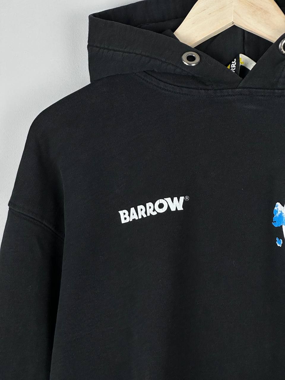 Barrow BARROW x CLOUD LOGO Black Oversized Heavyweight Hoodie Size L / US 10 / IT 46 - 5 Thumbnail