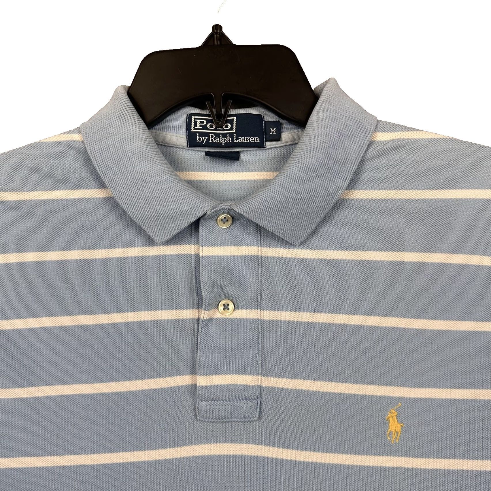 Polo Ralph Lauren Polo Ralph Lauren Polo Shirt Mens Medium Blue White Striped Pony Classic Cotton Polo Shirt Mens Medium Blue White Striped Pony Classic Cotton Size US M / EU 48-50 / 2 - 3 Thumbnail